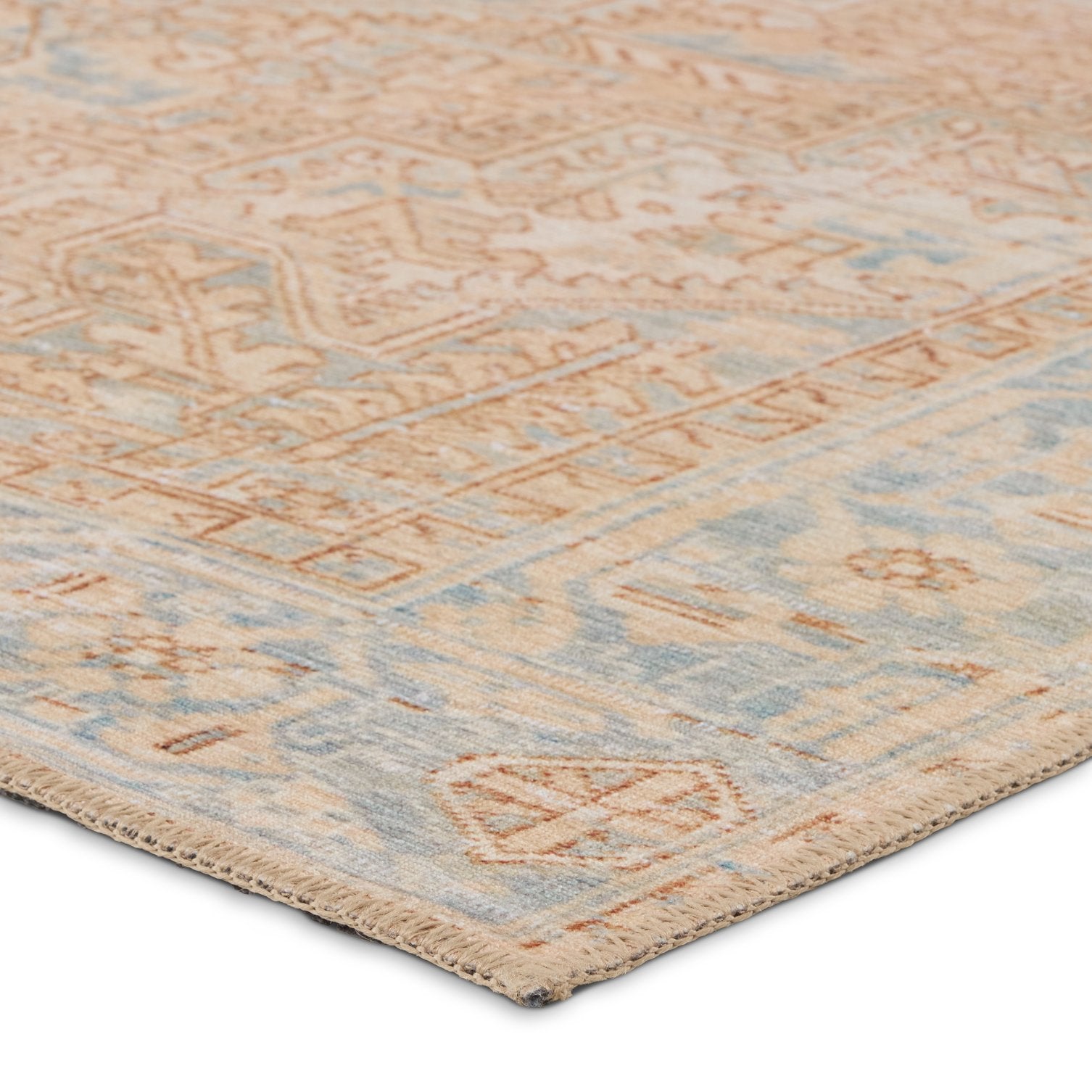 Garcia Mabel GAR04 Washable 100% Polyester Indoor Traditional Medallion Rug