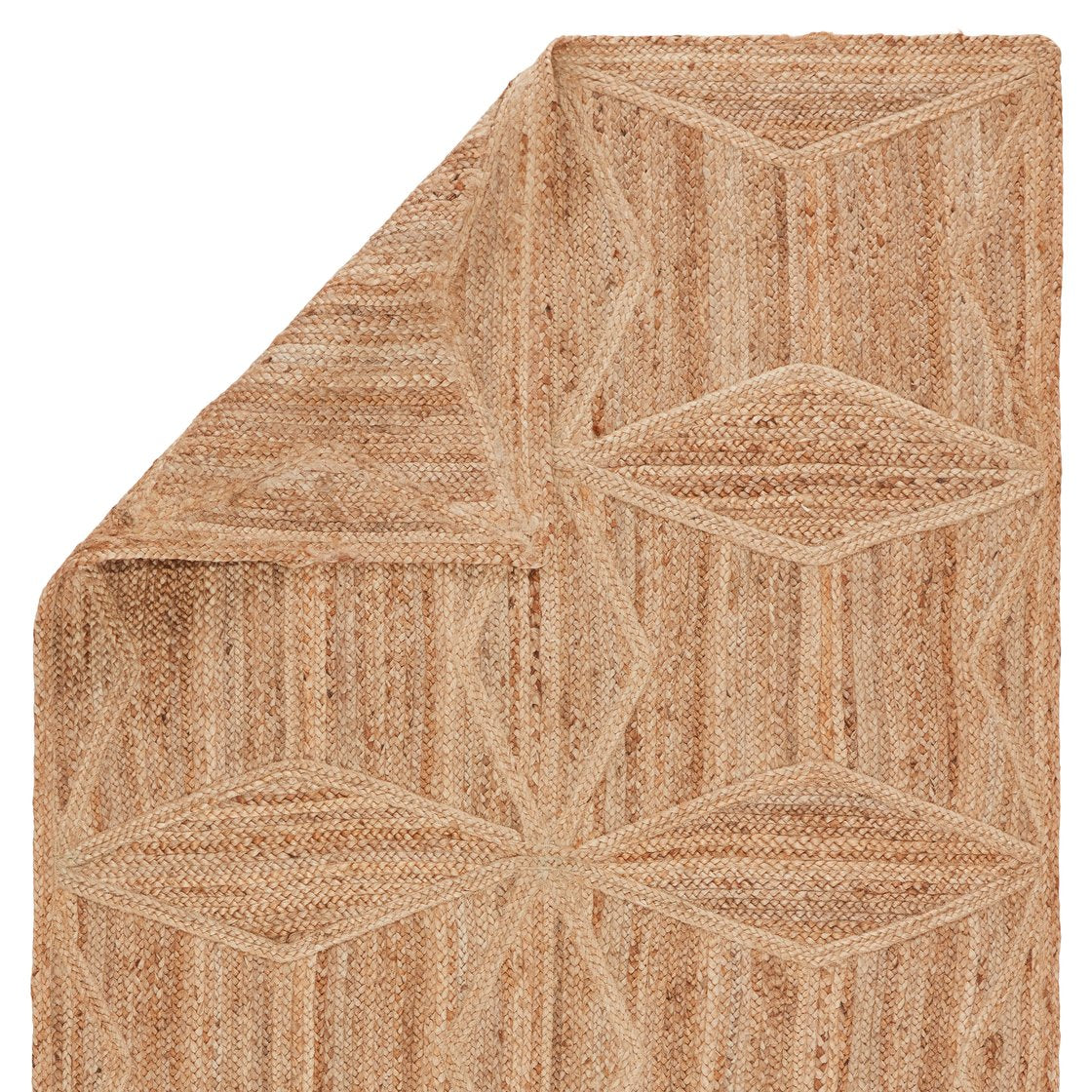 Naturals Tobago Abel NAT23 Hand - crafted and Hand - woven 100% Jute Geometric Patterned Indoor Area Rug for Transitional Homes