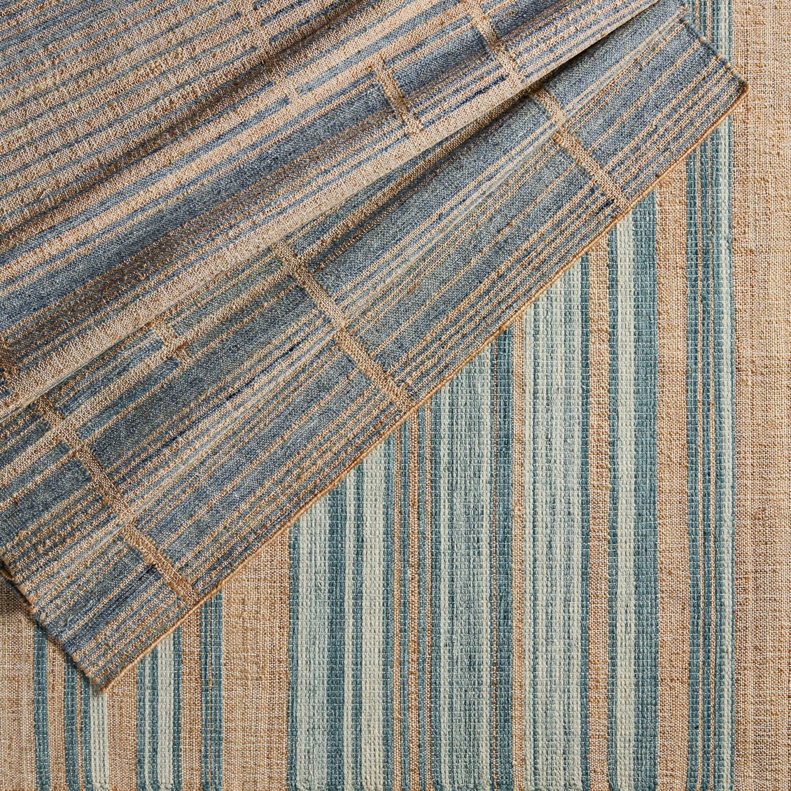 Dorada Ciana DRD02 Handmade Indoor Rug - 50% Wool, 50% Jute, Striped Design