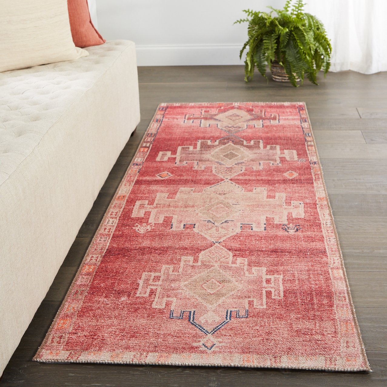 Kairos Evadne KAR04 Power-loomed Machine-made 100% Polyester Indoor Vintage-style Tribal Rug with a Retro Look