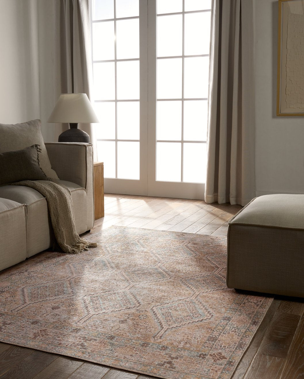 Kindred Marquesa KND20 RUG161457 Power-loomed 100% Polyester Vintage Trellis Indoor Washable Rug