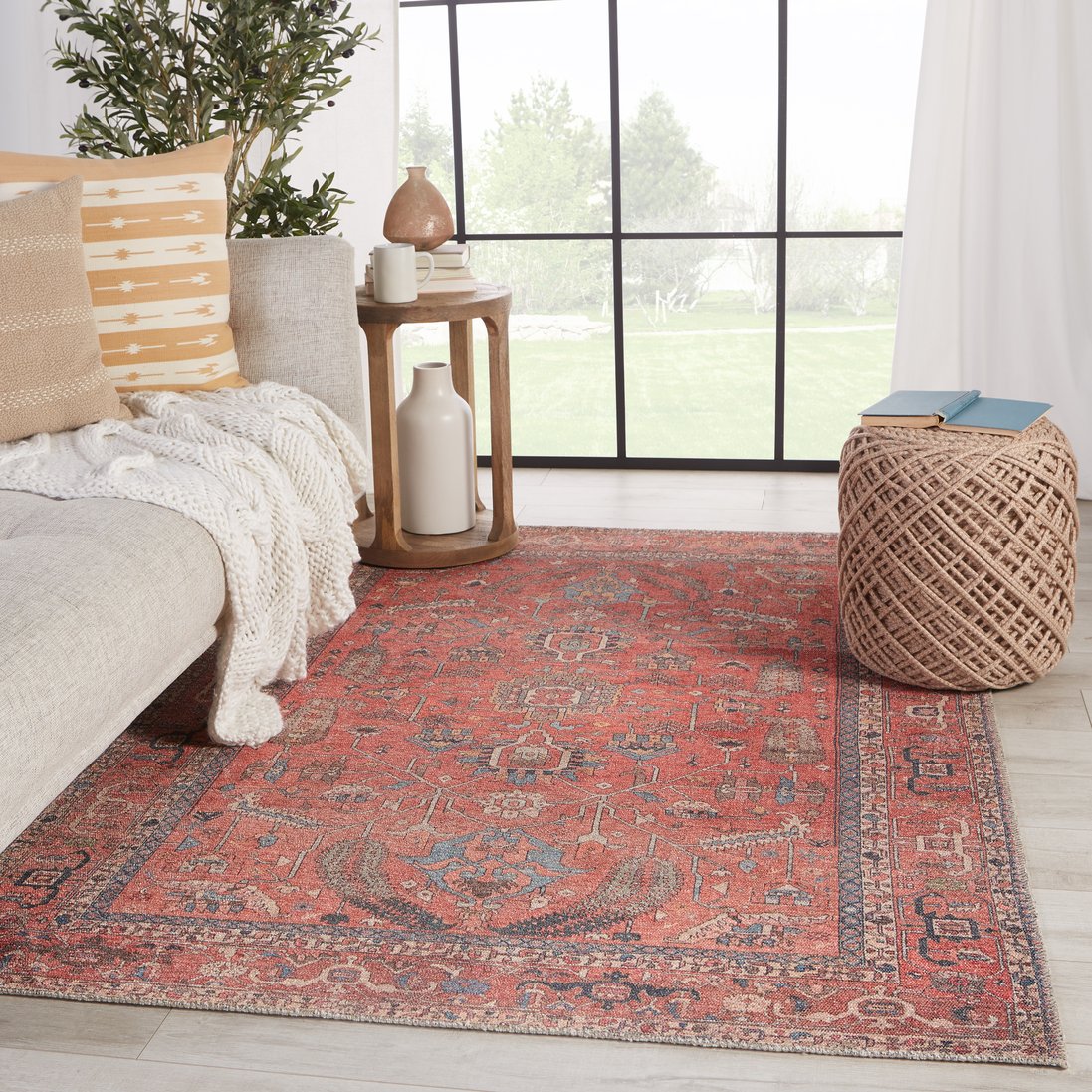Kindred Galina KND08 Power-loomed Machine-made Indoor Traditional Vintage-style 100% Polyester Area Rug