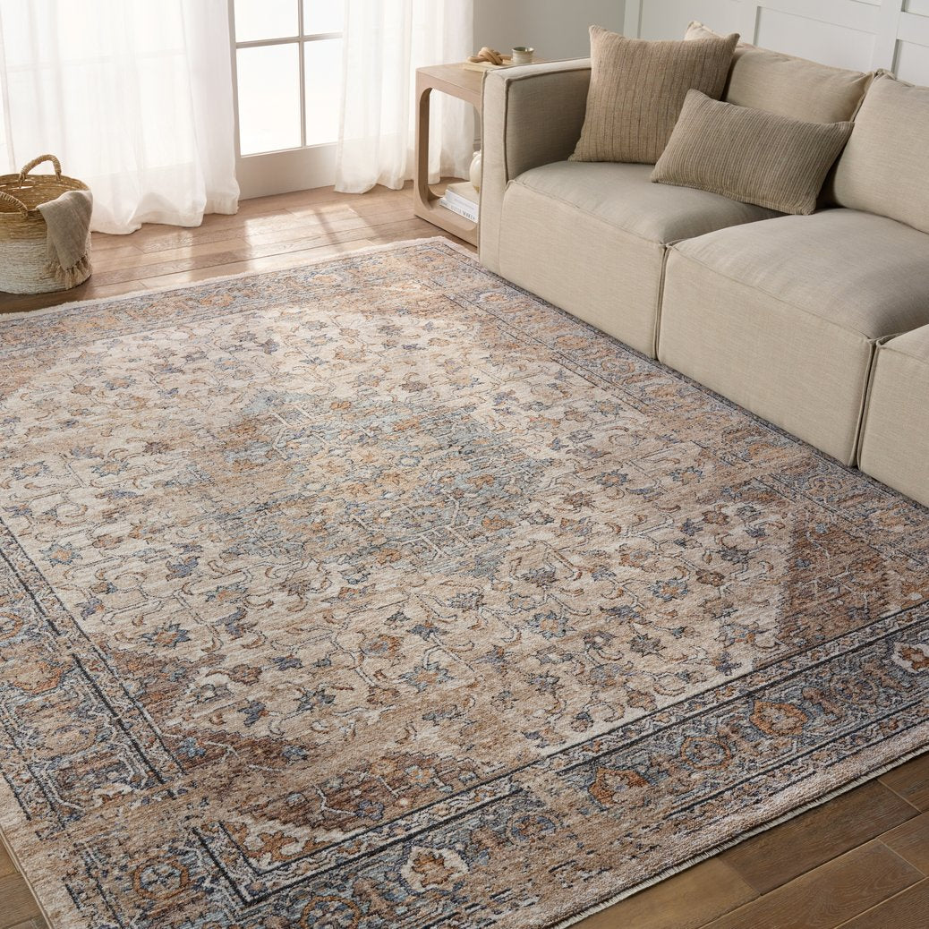Lark Heir LAR01 Indoor Traditional Medallion Rug, 100% Polyester Powerloomed