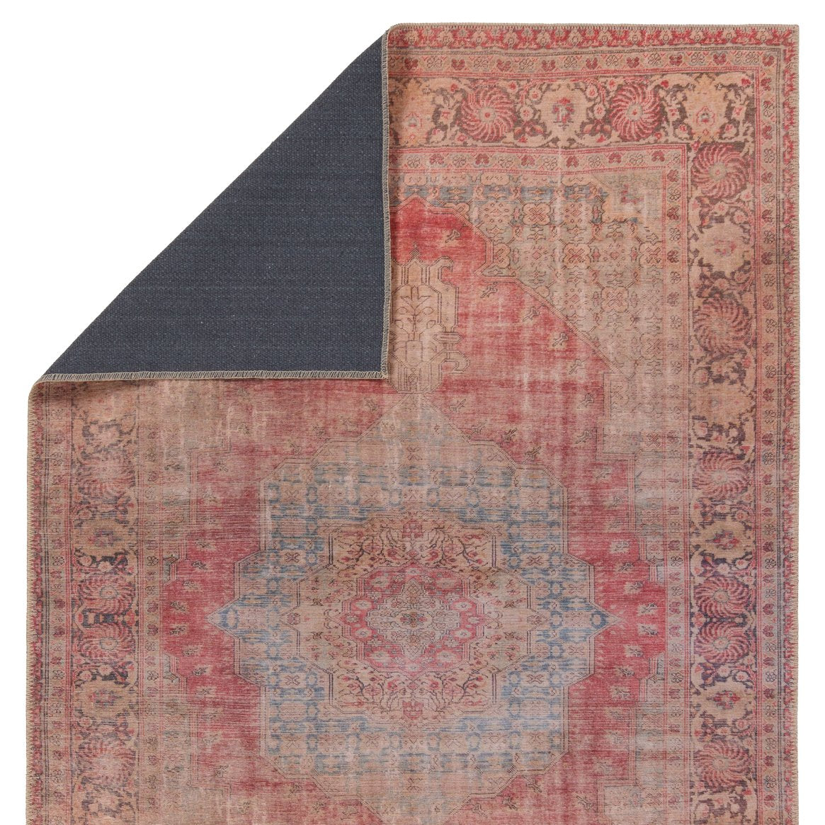 Indoor Vintage Medallion Powerloomed Machine - made 100% Polyester Rug from Harman Collection by Designer Kate Lester, Leonine HBL11 Model