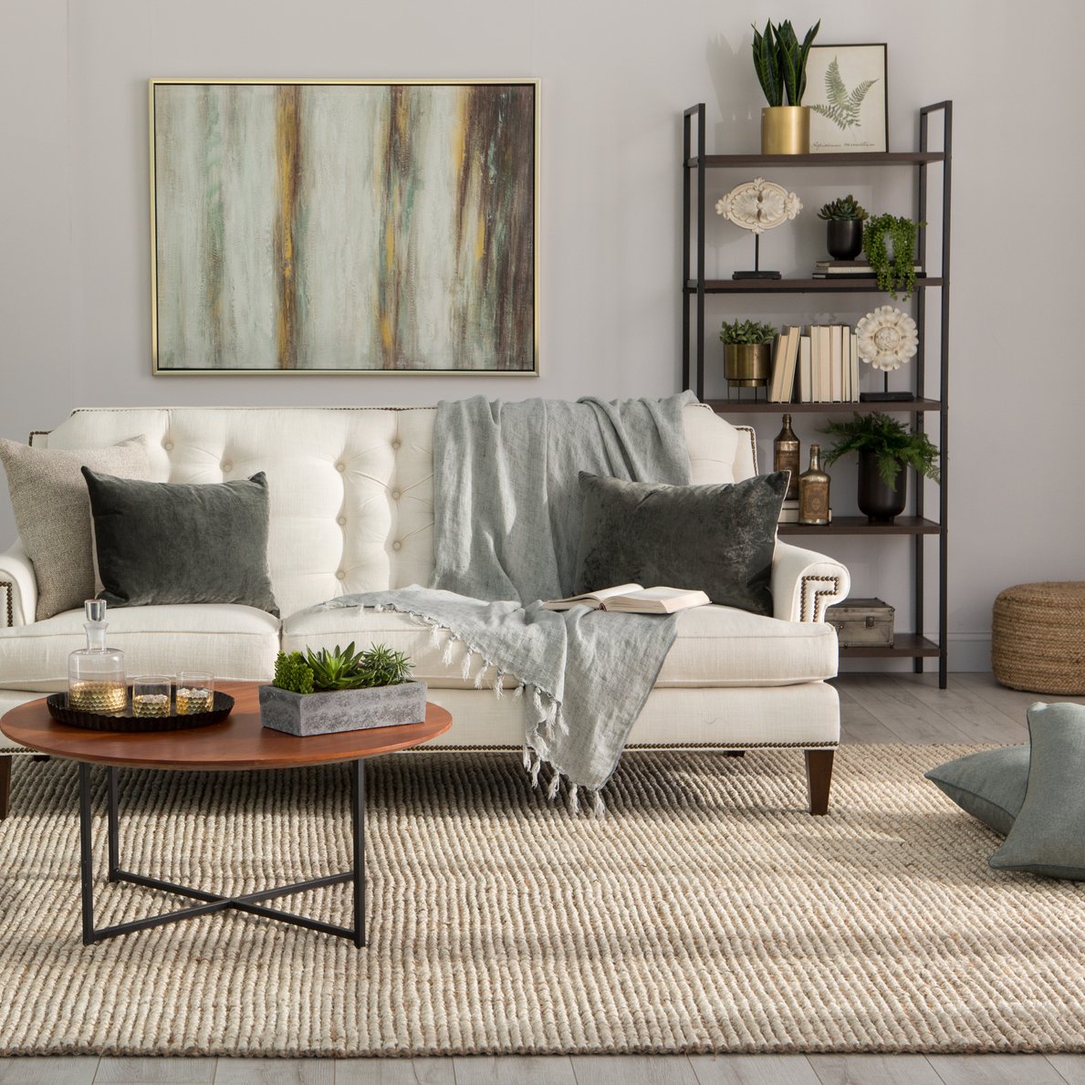Naturals Lucia Mayen NAL02 Exquisitely Handwoven and Handmade 100% Jute Solid Color Indoor Area Rug
