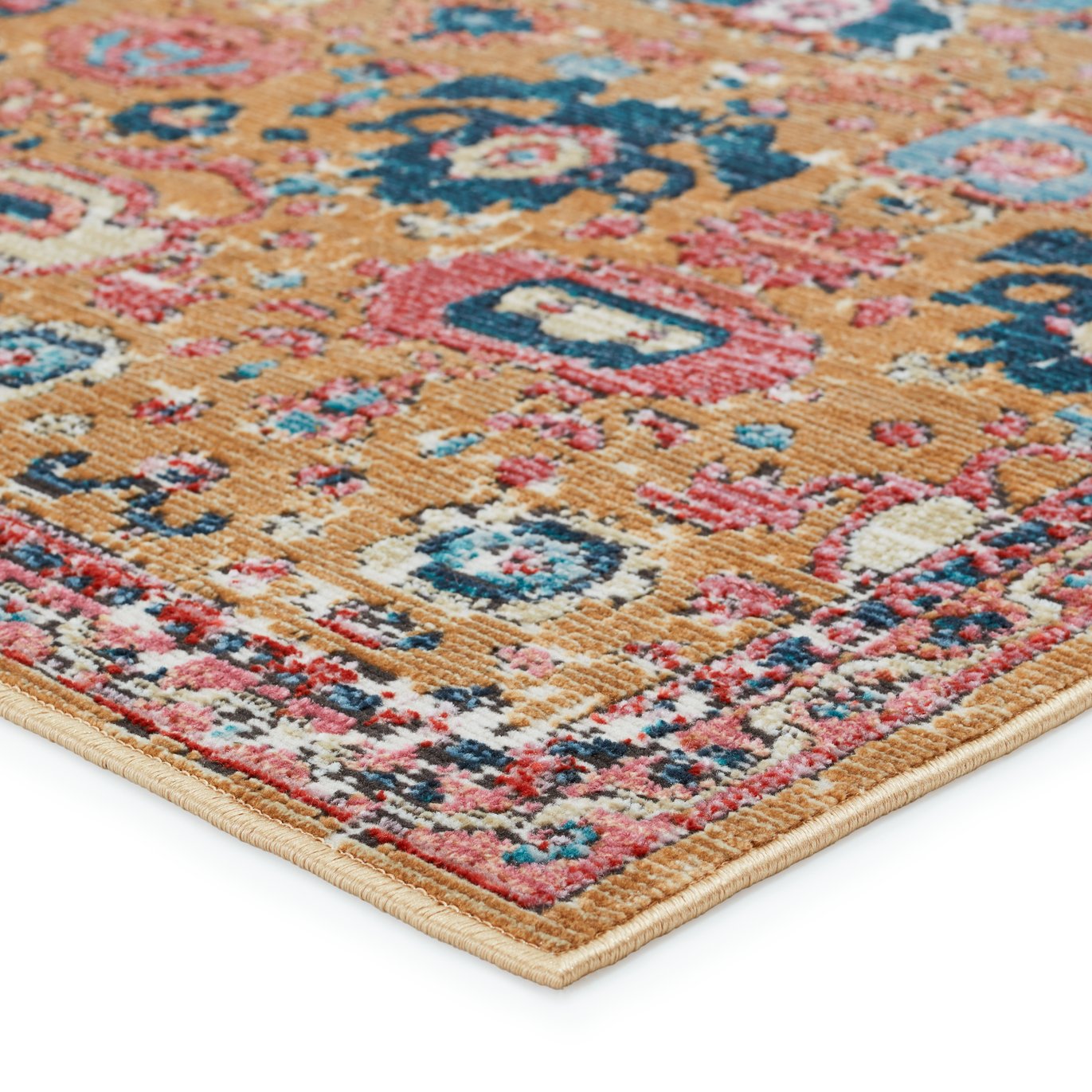 Swoon Azura SWO17 Powerloomed 100% Polyester Vintage Medallion Rug for Indoor/Outdoor Use