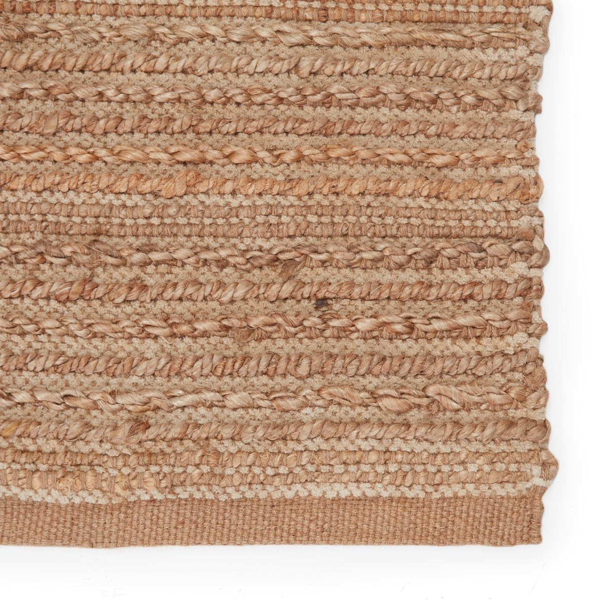 Himalaya Clifton HM05 Indoor Handwoven Rug - 80% Jute, 20% Cotton, Tan Solid