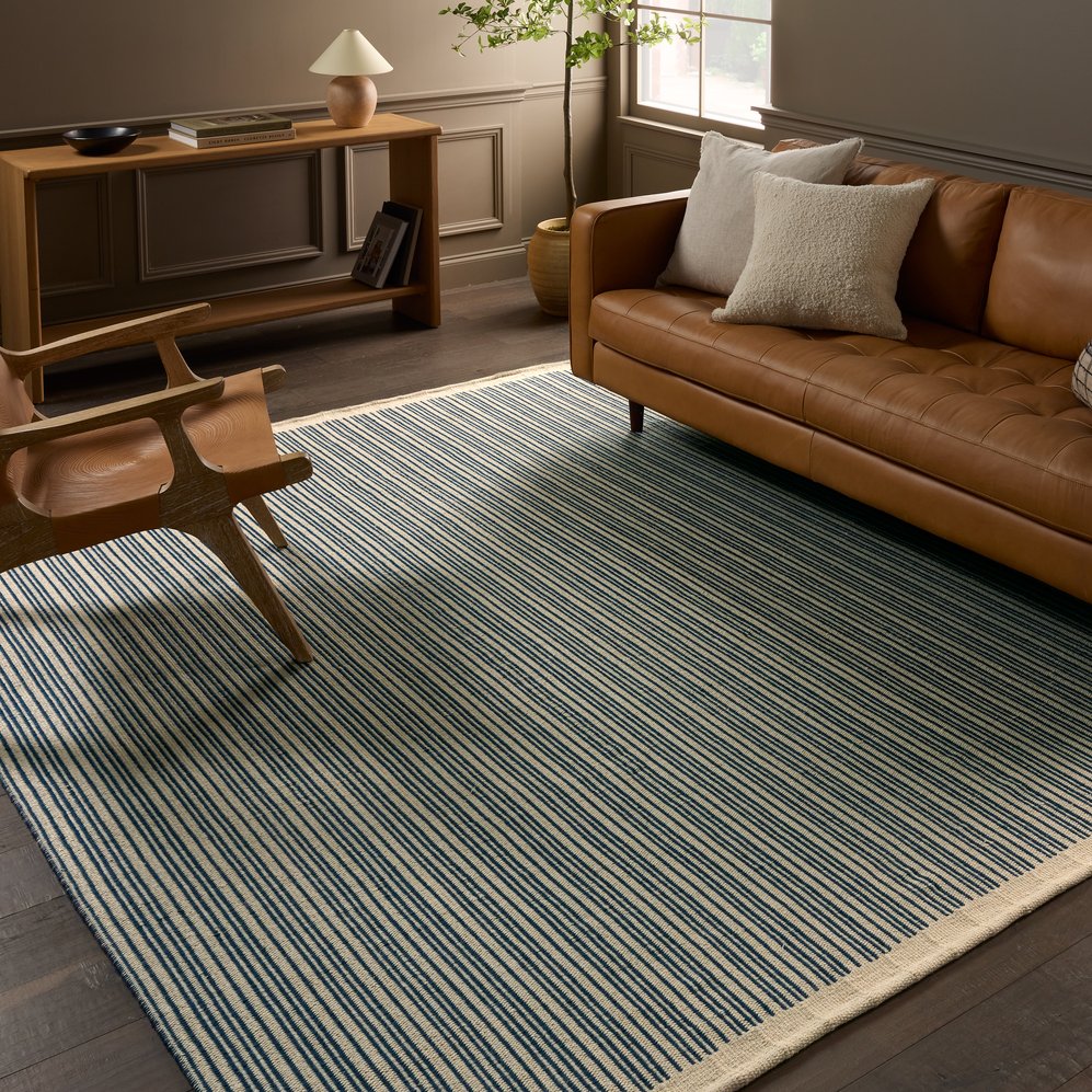 Sacdecer Moren SDR03 100% Recycled Pet Yarn Handwoven Contemporary Striped Outdoor Rug
