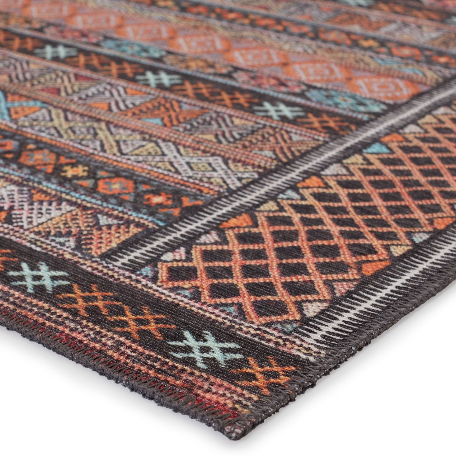 Indoor Moroccan / Bohemian Tribal Powerloomed Machine - made 100% Polyester Auril Area Rug from Harman Collection by Renowned Designer Kate Lester