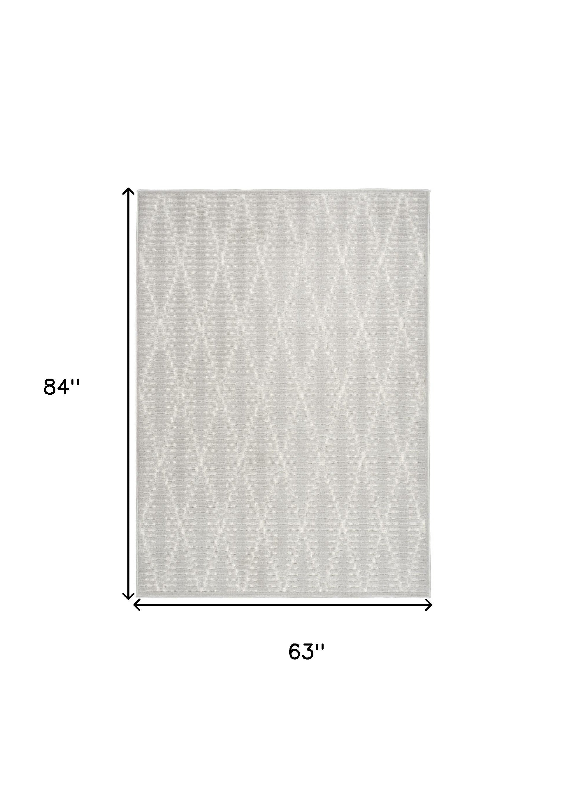 Stylish Gray Geometric Area Rug - 5' x 7' Modern Home Decor Accent for Enhanced Comfort and Aesthetics