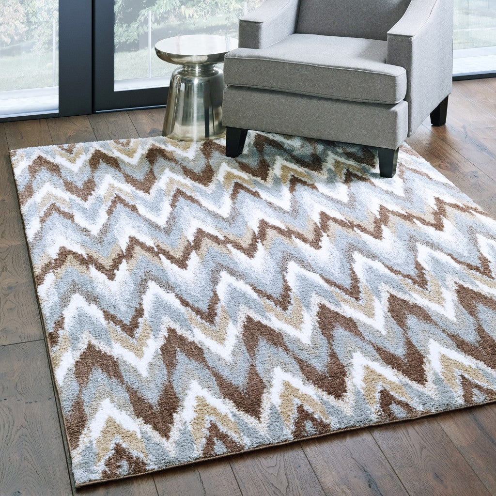Exquisite Gray and Taupe Ikat Patterned Runner Rug - Ideal for Indoor Use with Exotic Design, Soft Touch, Durable Build, and Stain-Resistant Quality