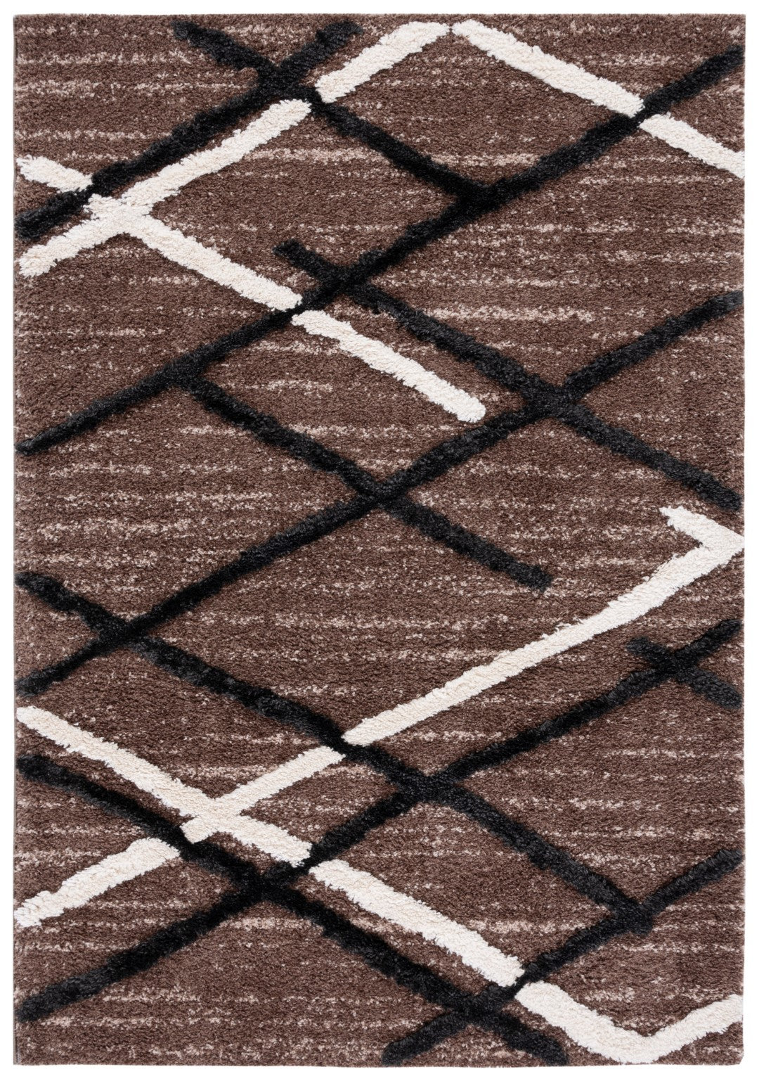 Turkish Power Loomed Hi-Lo Shag Rug - 42mm Pile for Luxury, Comfort & Durability