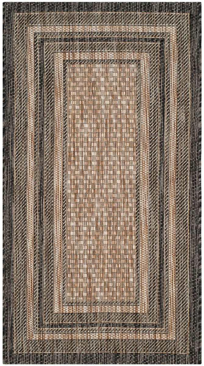 Power Loomed Courtyard Area Rug - Fashionable Indoor and Outdoor Rug with Earth - Toned Design Suitable for Any Space