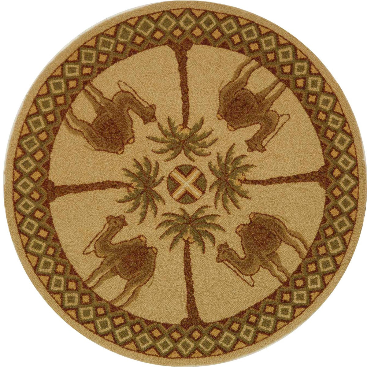 Elegant Hand-Hooked Round Wool Rug with Luxurious Texture for Any Space