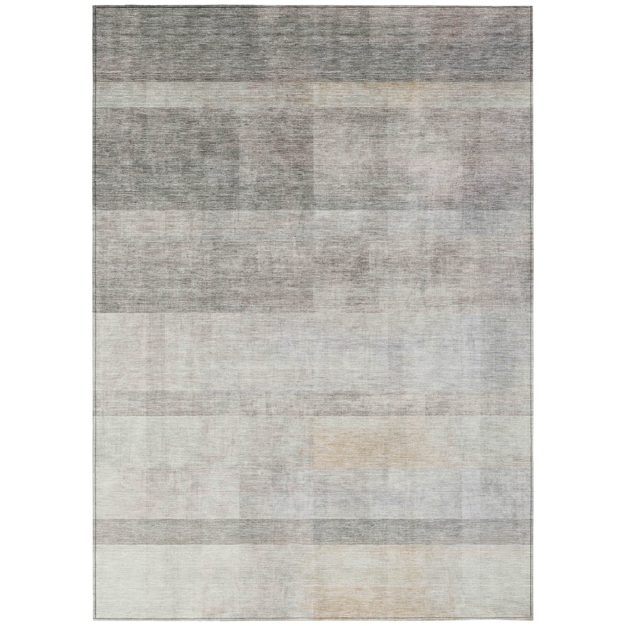 8-Foot Olive Green Ombre Stain-Resistant Indoor-Outdoor Runner Rug for Kids & Pets