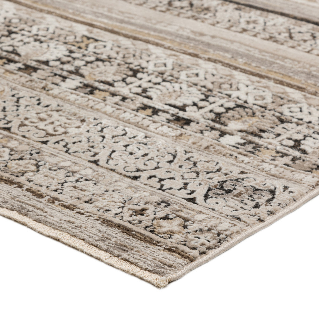 Stylish 3' x 5' Brown Oriental Fringed Area Rug for a Cozy and Elegant Home Interior Decor