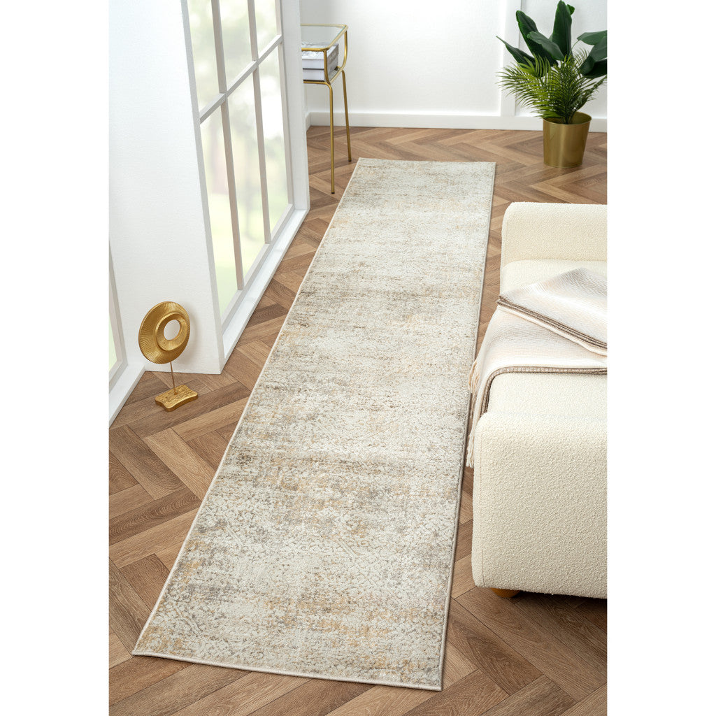 Exquisite Distressed Gray Damask Area Runner Rug - Transform Your Living Space with Enduring Elegance and Superior Quality Design