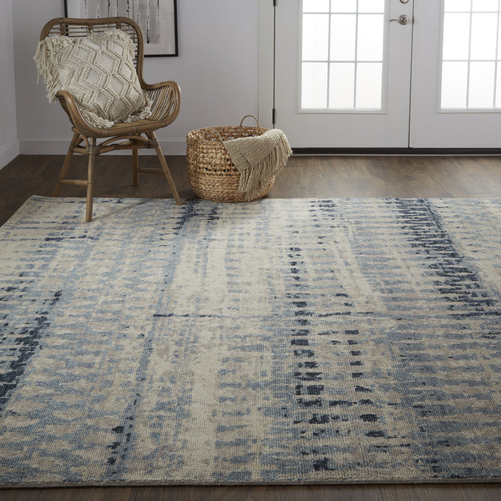 Exquisite Hand Knotted Wool Area Rug with Unique Abstract Design, Stain Resistant, Perfect for Every Space