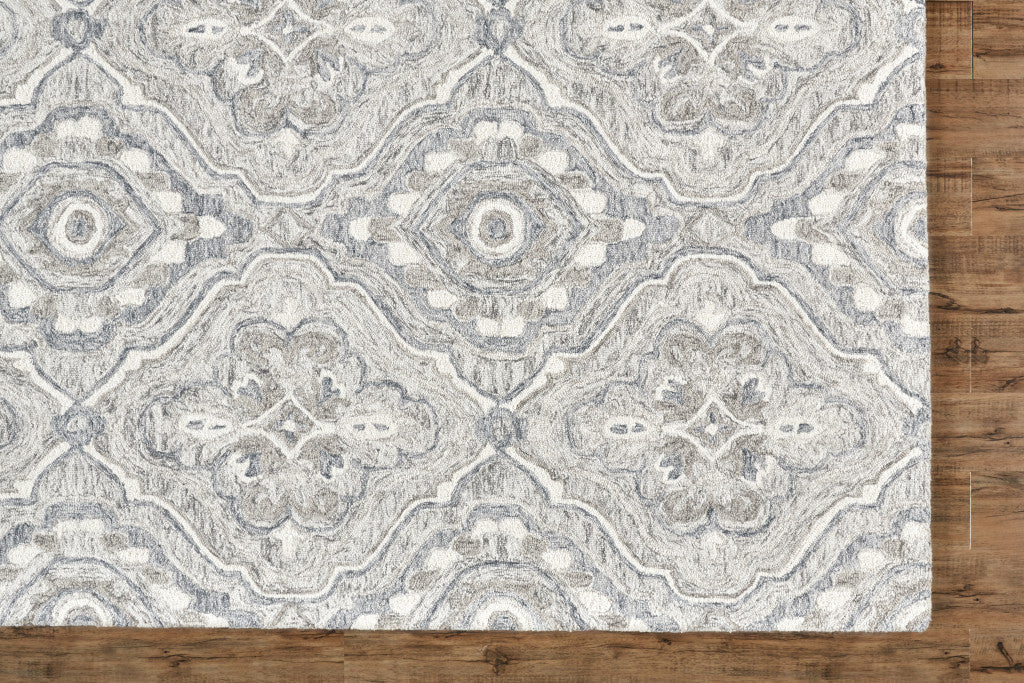 Stain-Resistant Handmade Geometric Wool Area Rug for Stylish Living Spaces