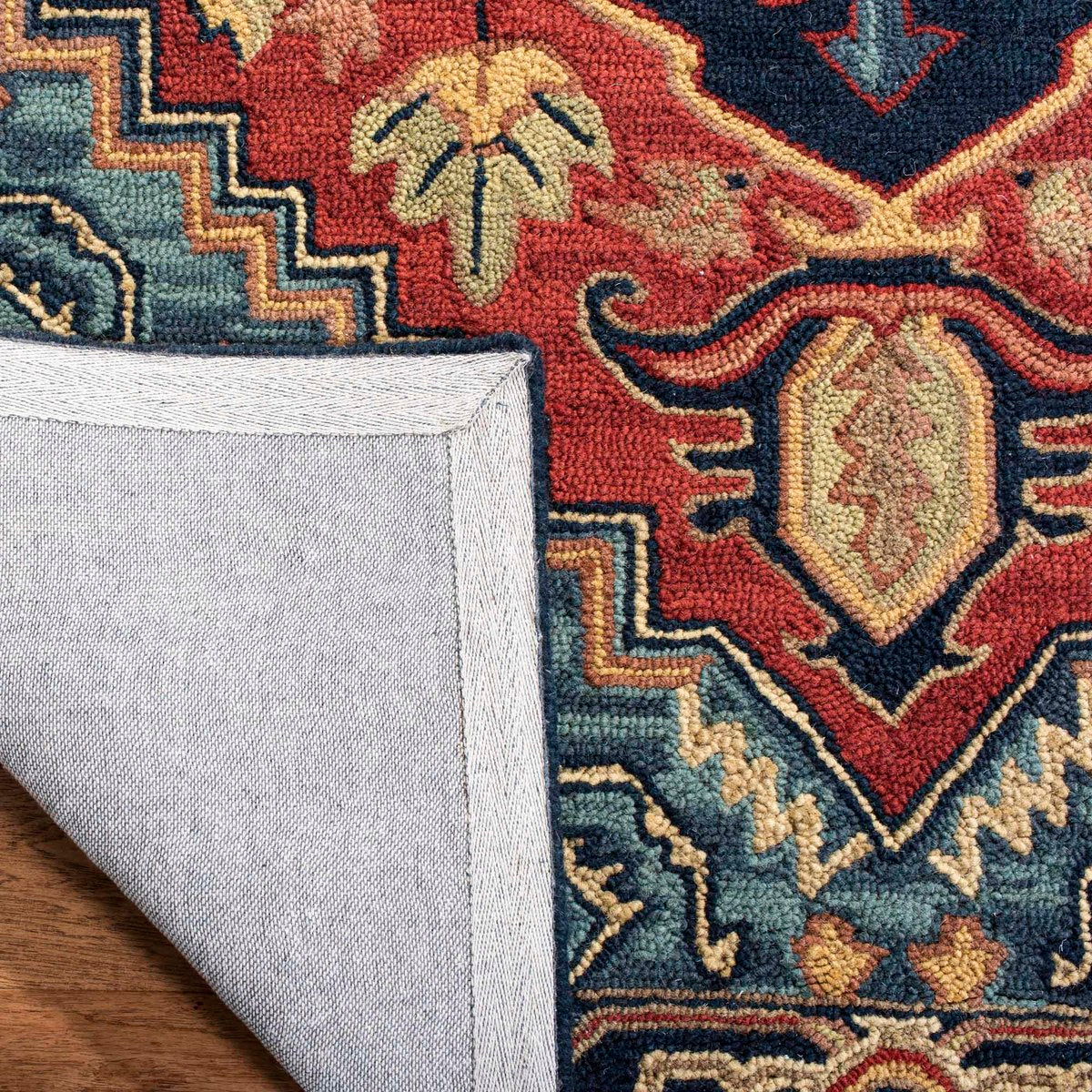 Luxurious Hand-Woven Wool Pile Rectangle Rug from India for Elegant Interiors