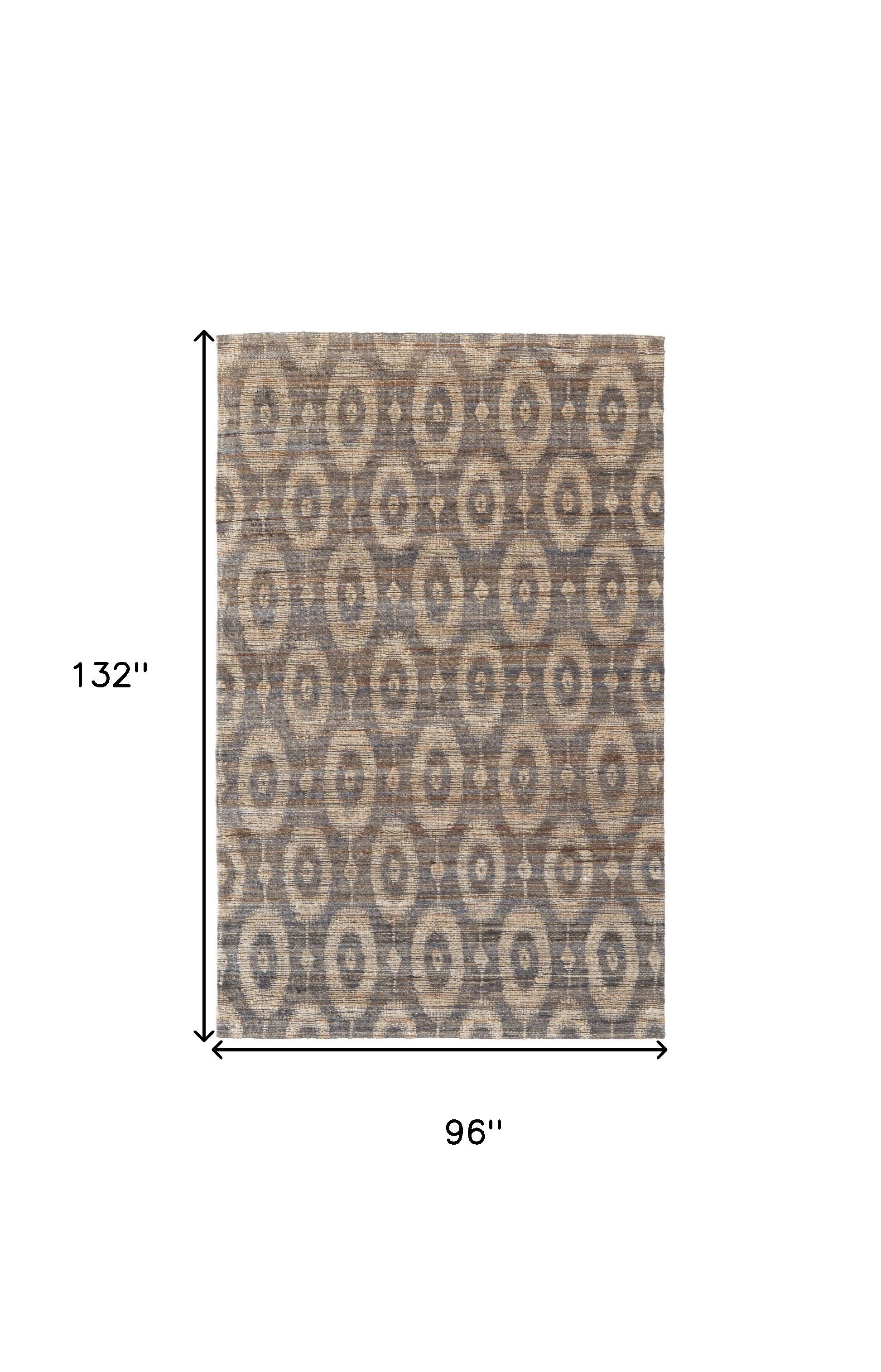 Elegant Hand-Woven Taupe & Tan Geometric Area Rug for Your Living Space