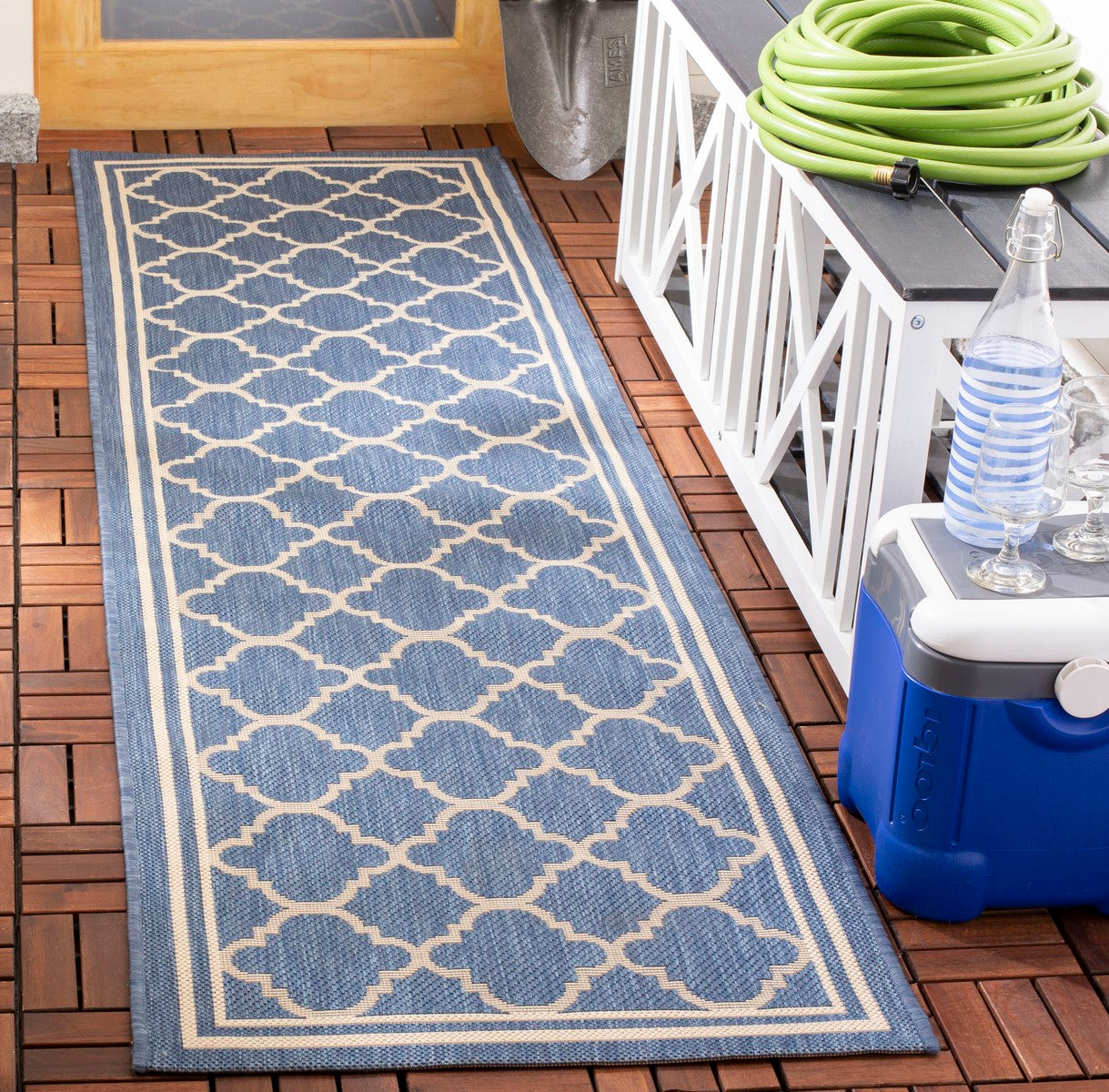 Exquisite Courtyard All-Weather Moroccan-Style Area Rug - Ideal Indoor and Outdoor Floor Decorative Covering