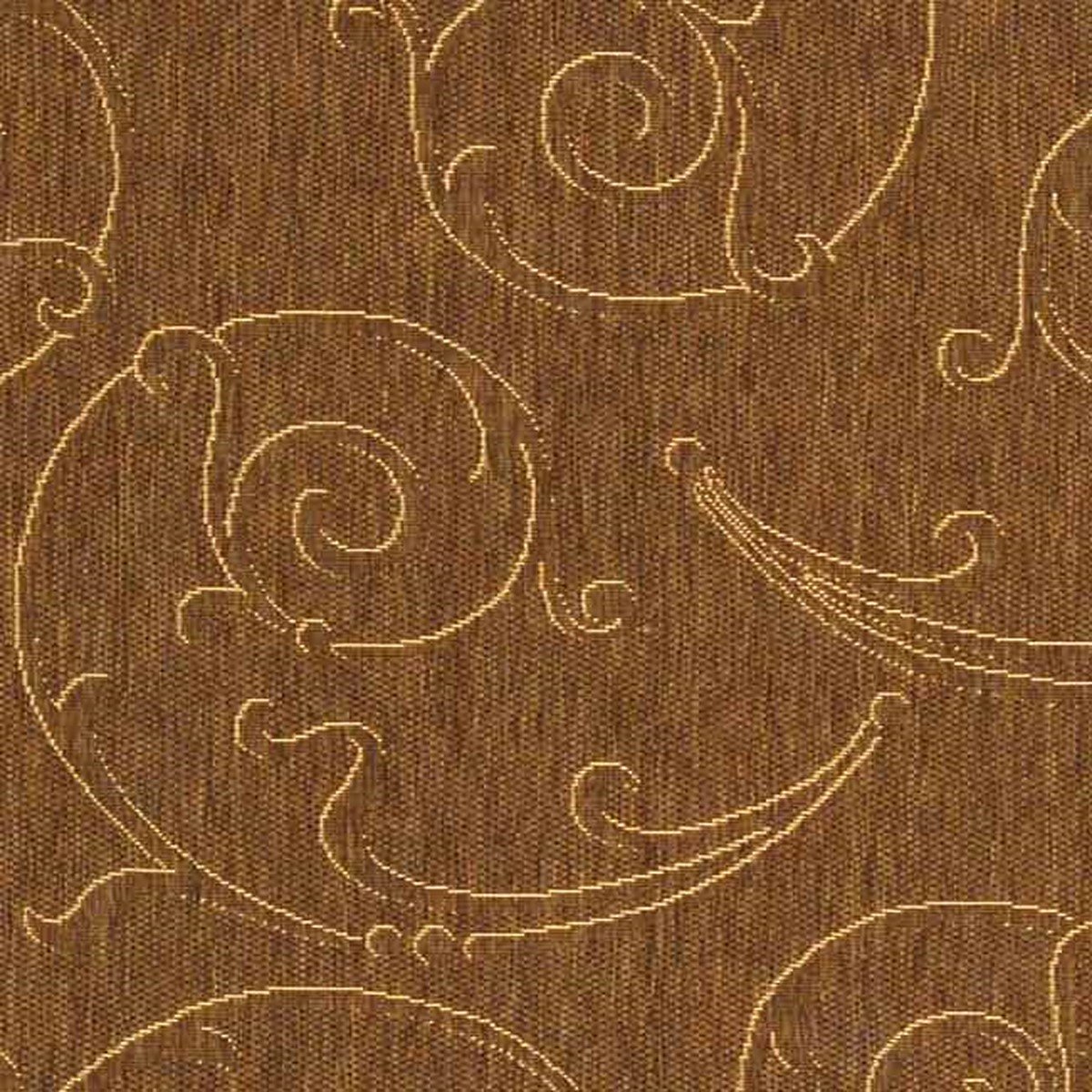 Stylish Courtyard Decor - Luxurious Power Loomed Indoor and Outdoor Area Rug Featuring an Elegant Vine Scroll Pattern