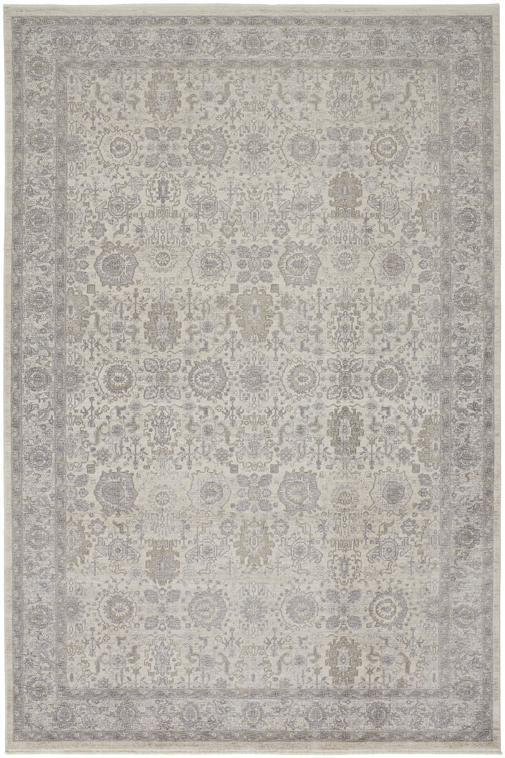 Stylish and Stain-Resistant Worn Faded Oriental Area Rug with Fringe for Decorating Any Space
