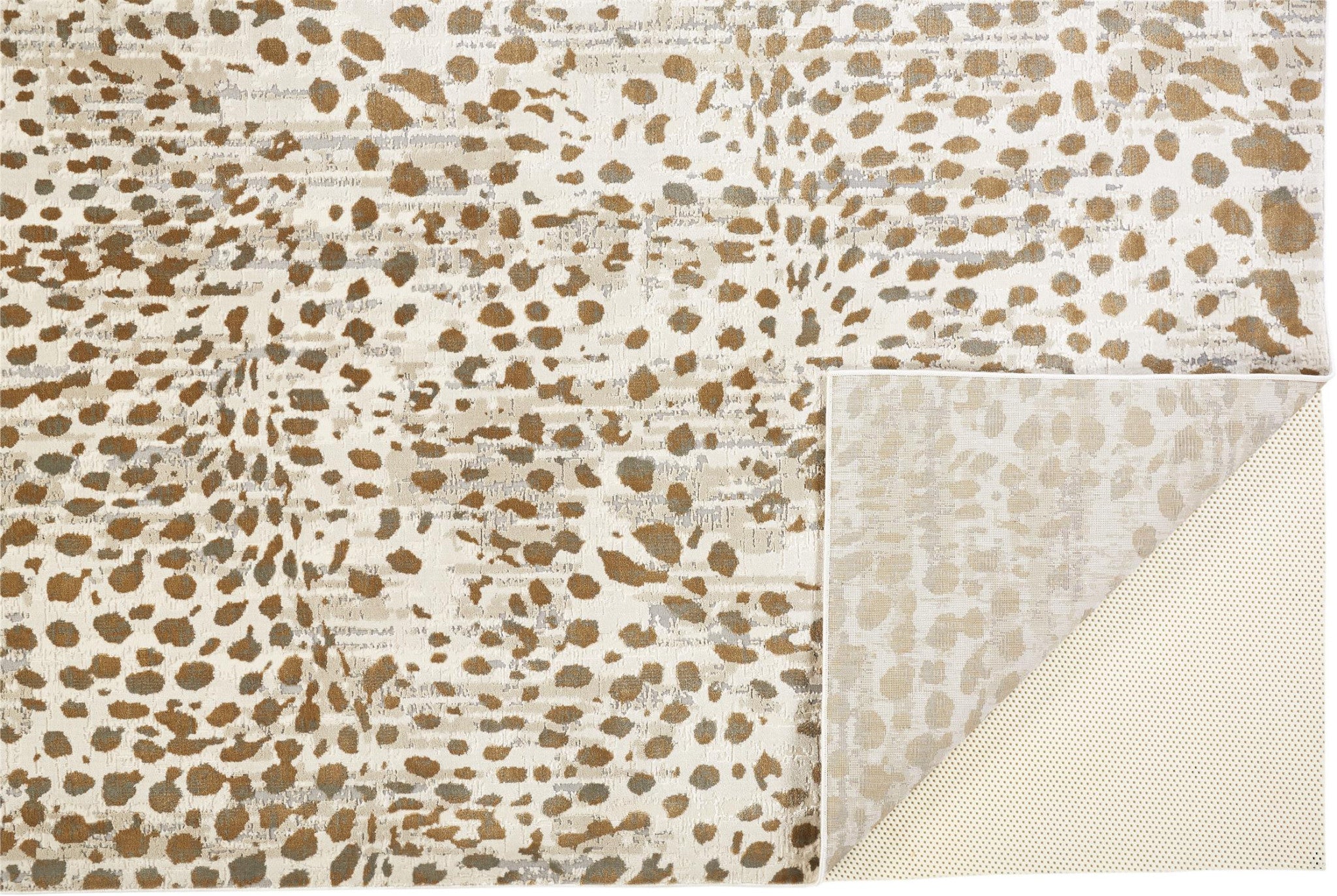 Stylish Stain-Resistant Area Rug with Brown and Ivory Abstract Design for Enhanced Home Comfort and Warmth