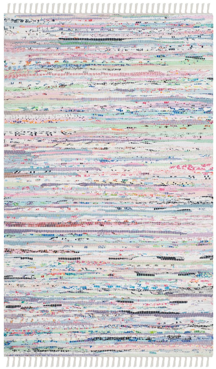 Handmade Woven Cotton Pile Rag Rug - A Piece of Art with Vibrant Colors and Timeless Charm for Casual Living Spaces
