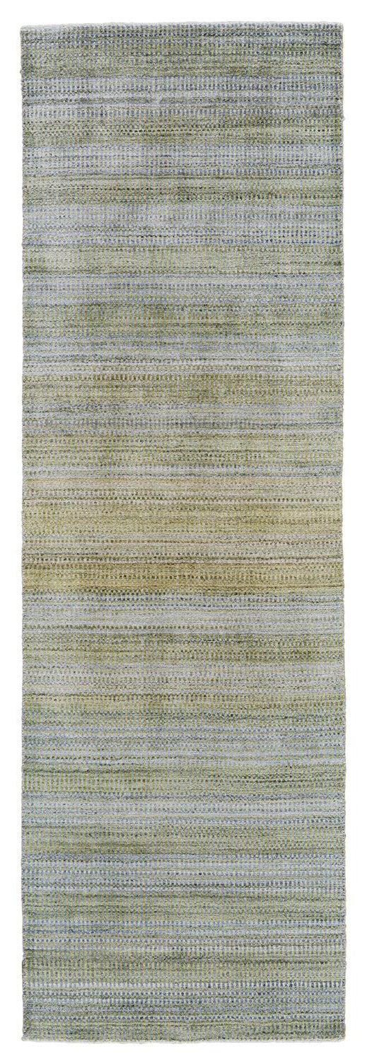 Exquisite Hand-Woven Ombre Area Rug in Blue and Green Rectangle for Your Space