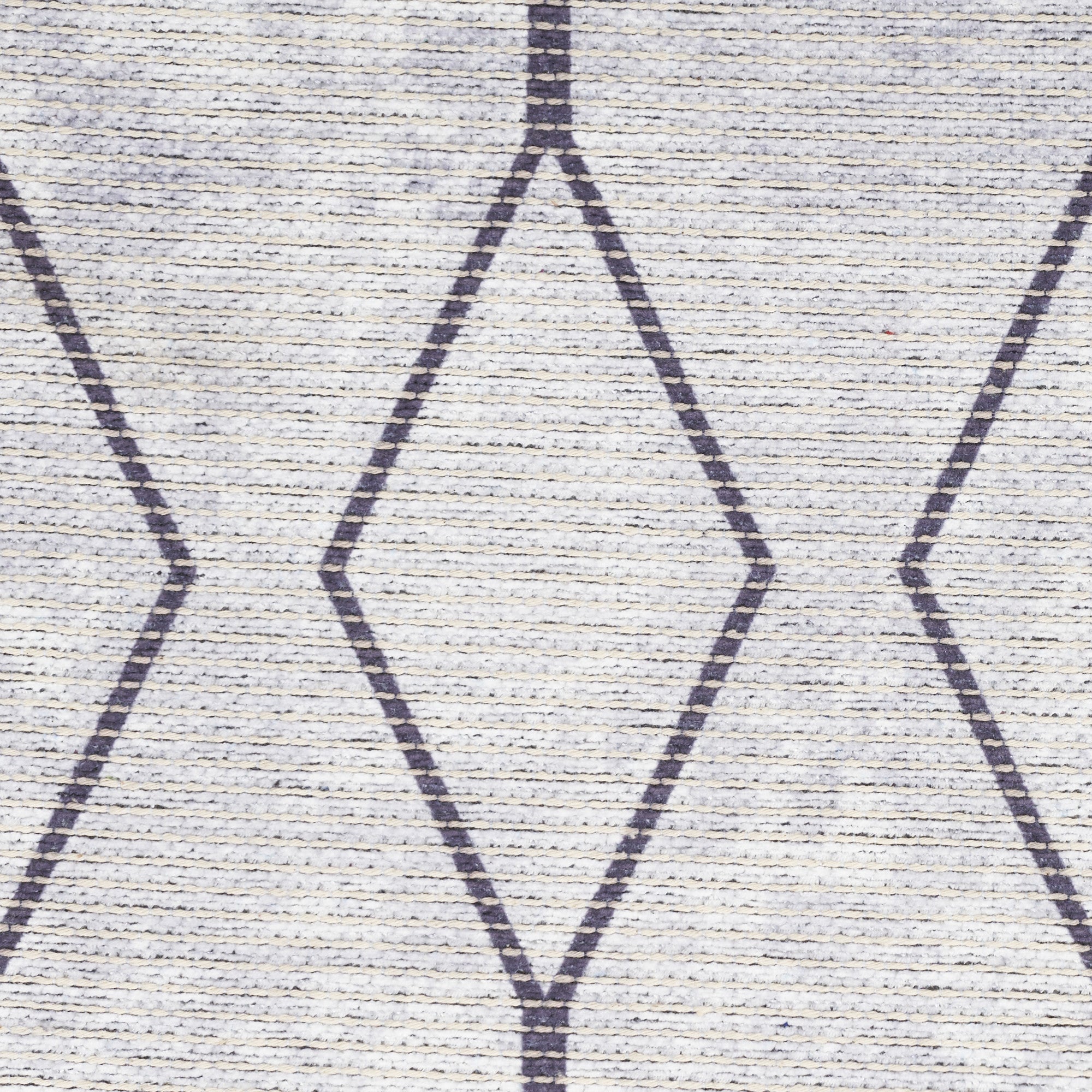 Stylish Ivory and Gray Geometric Power Loom Area Rug for Cozy Living Spaces - 4 Feet by 6 Feet Size