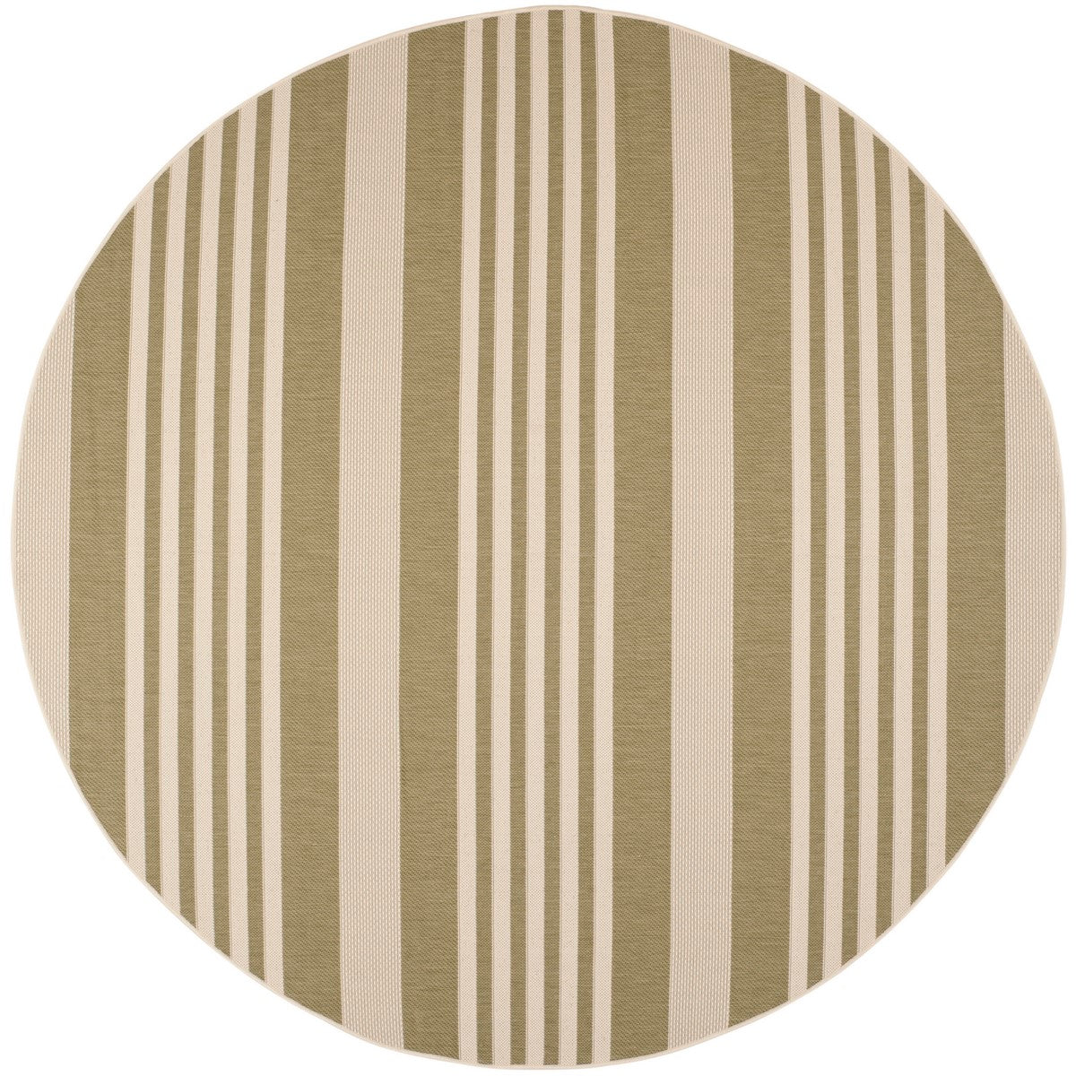 Stylish Courtyard Indoor/Outdoor Power-Loomed Rug with Bold Stripes, Durable & Easy-Clean