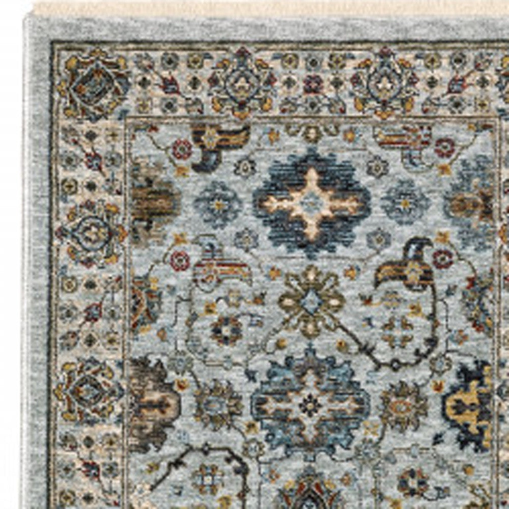 Vibrantly Colored Stain-Resistant Oriental Style Runner Rug with Fringes to Beautify Your Living Space