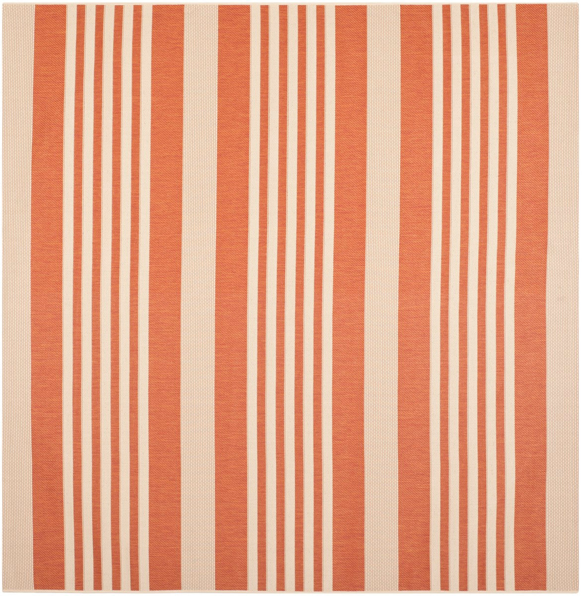 Stylish Courtyard Indoor/Outdoor Power-Loomed Rug with Bold Stripes, Durable & Easy-Clean