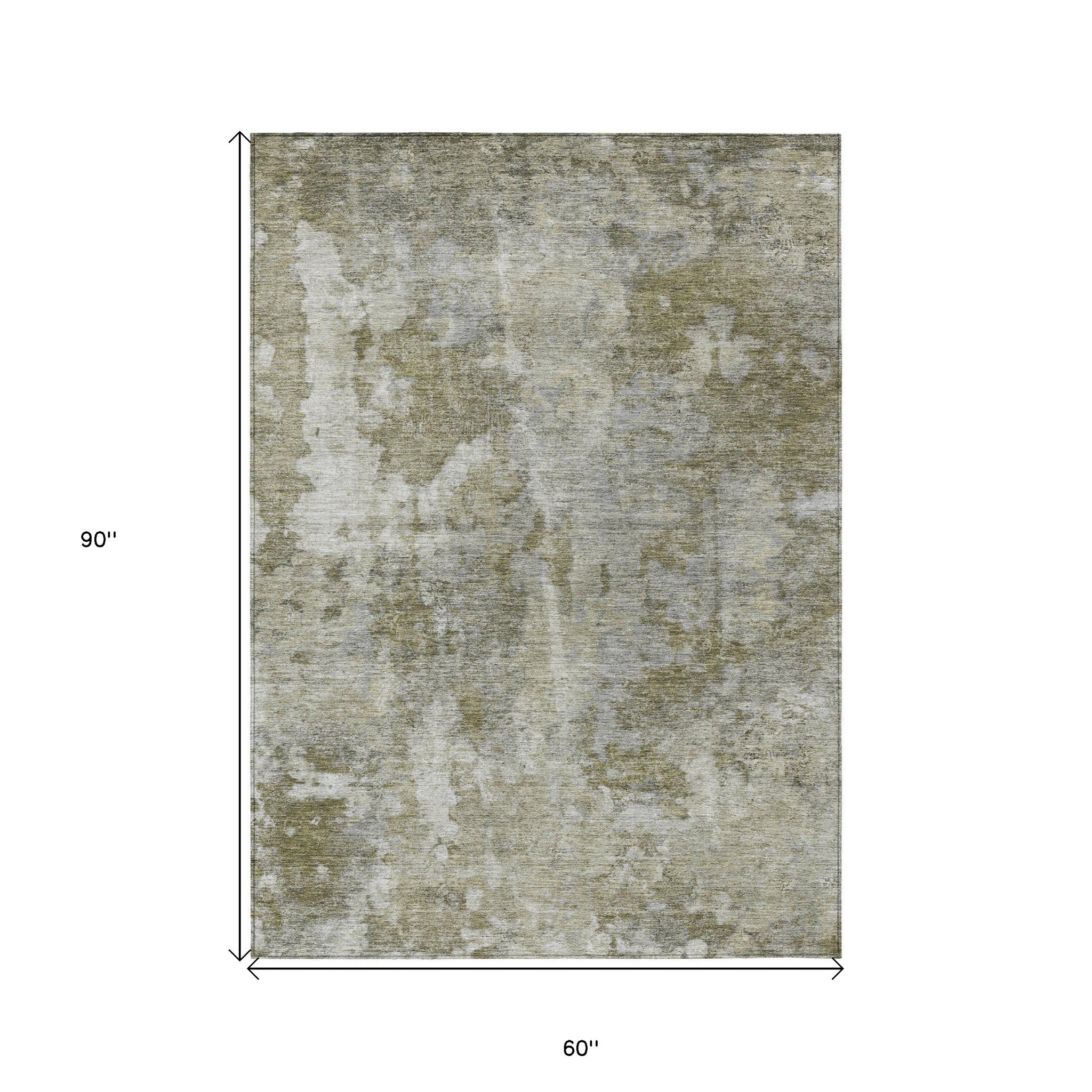 Stylish and Contemporary Abstract Washable Runner Rug for Both Indoor and Outdoor Use, Stain-Resistant and Non-Skid