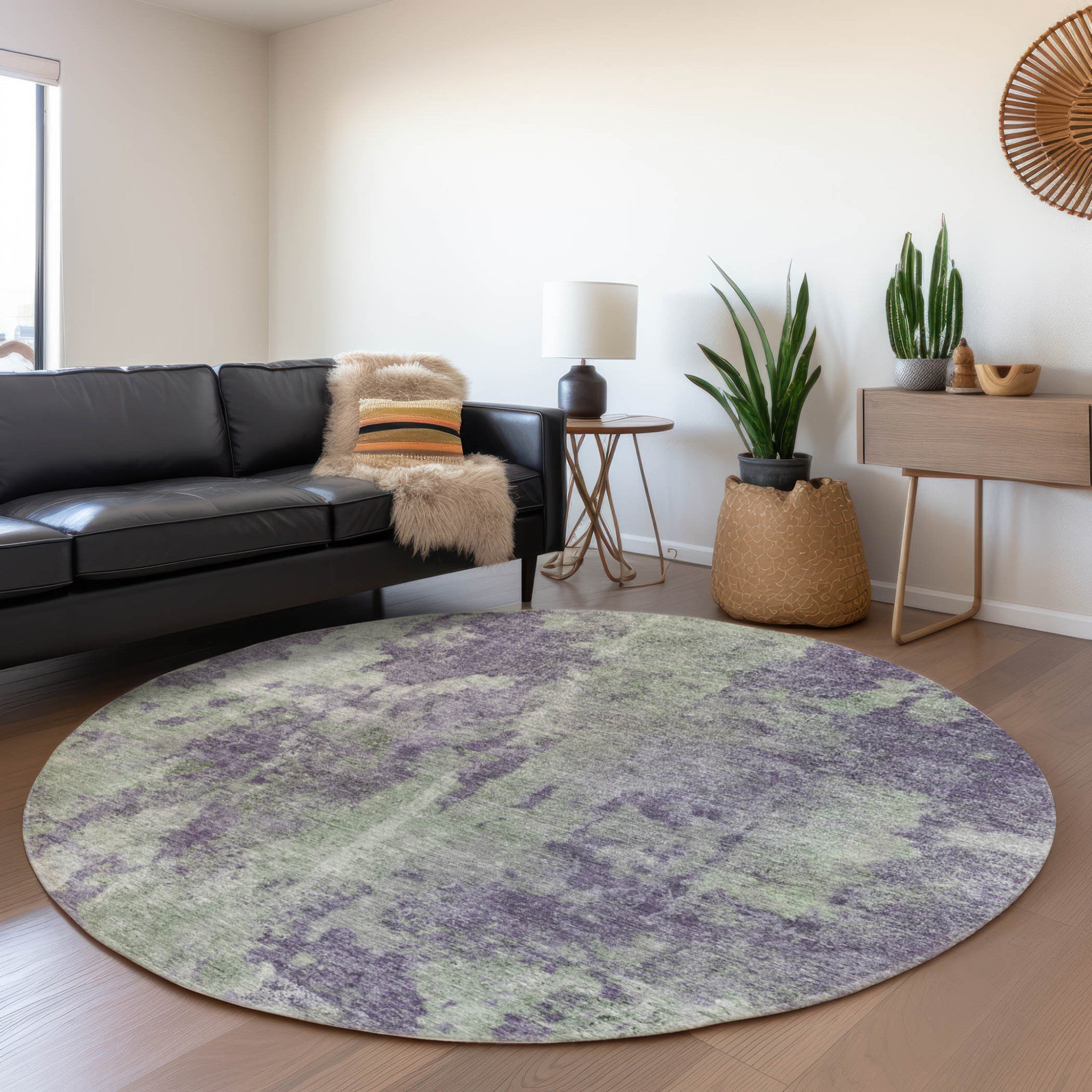 Stylish and Contemporary Abstract Washable Runner Rug for Both Indoor and Outdoor Use, Stain-Resistant and Non-Skid