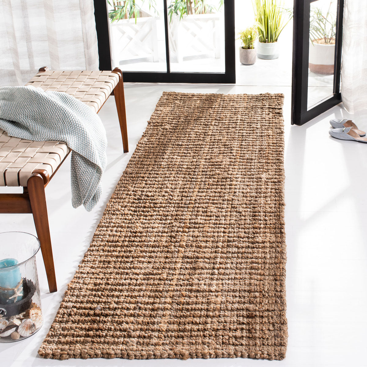 Exquisite Hand - Woven Jute Area Rug (N447) - Ideal Eco - Friendly Home Decor for Sophisticated Living Spaces
