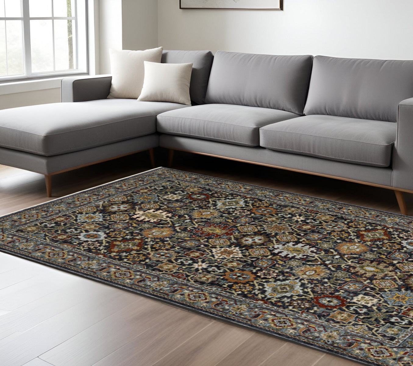 Stylish and Colorful Stain-Resistant Oriental Power Loom Runner Rug with Fringe, Ideal for Kid and Pet Spaces