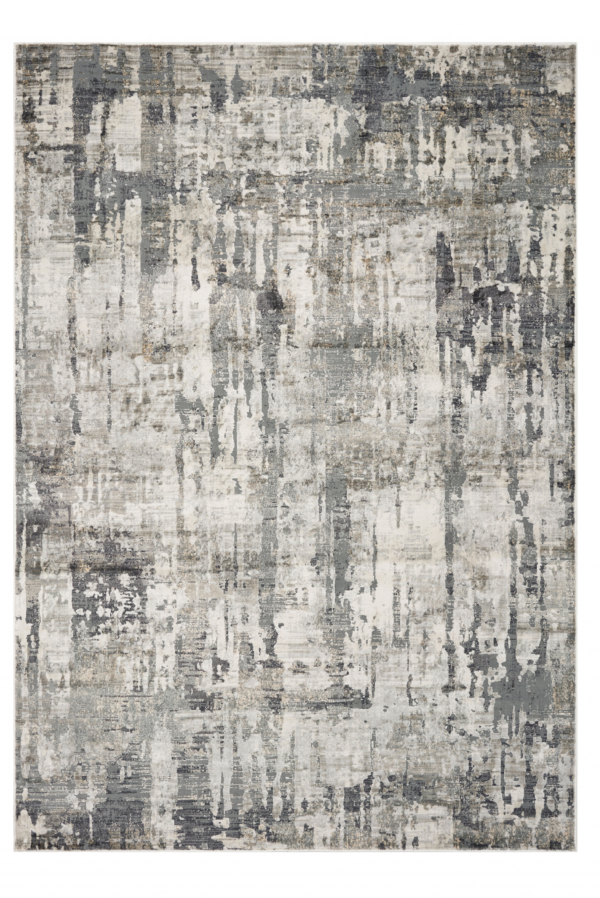 3-Foot by 5-Foot Gray Machine-Made Polyester Area Rug with Cozy Texture and Neutral Hue for a Warm and Inviting Home Decor