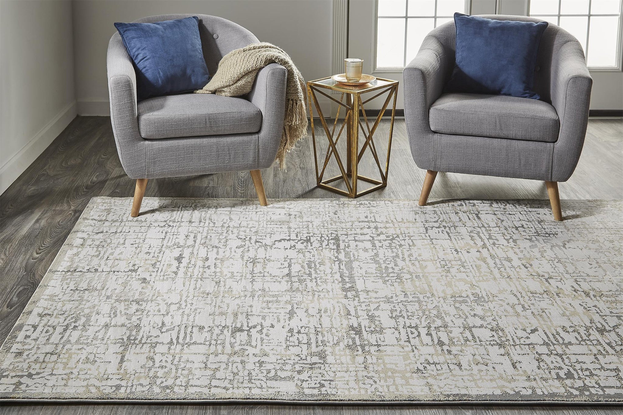 Exquisite Hand-Woven Ombre Area Rug in Blue and Green Rectangle for Your Space