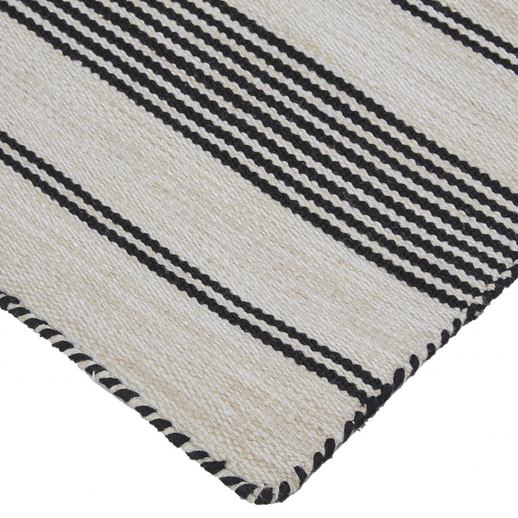 Stylish Modern Hand - Woven Stain - Resistant Area Rug with Striped Design for Comfortable Home Decor