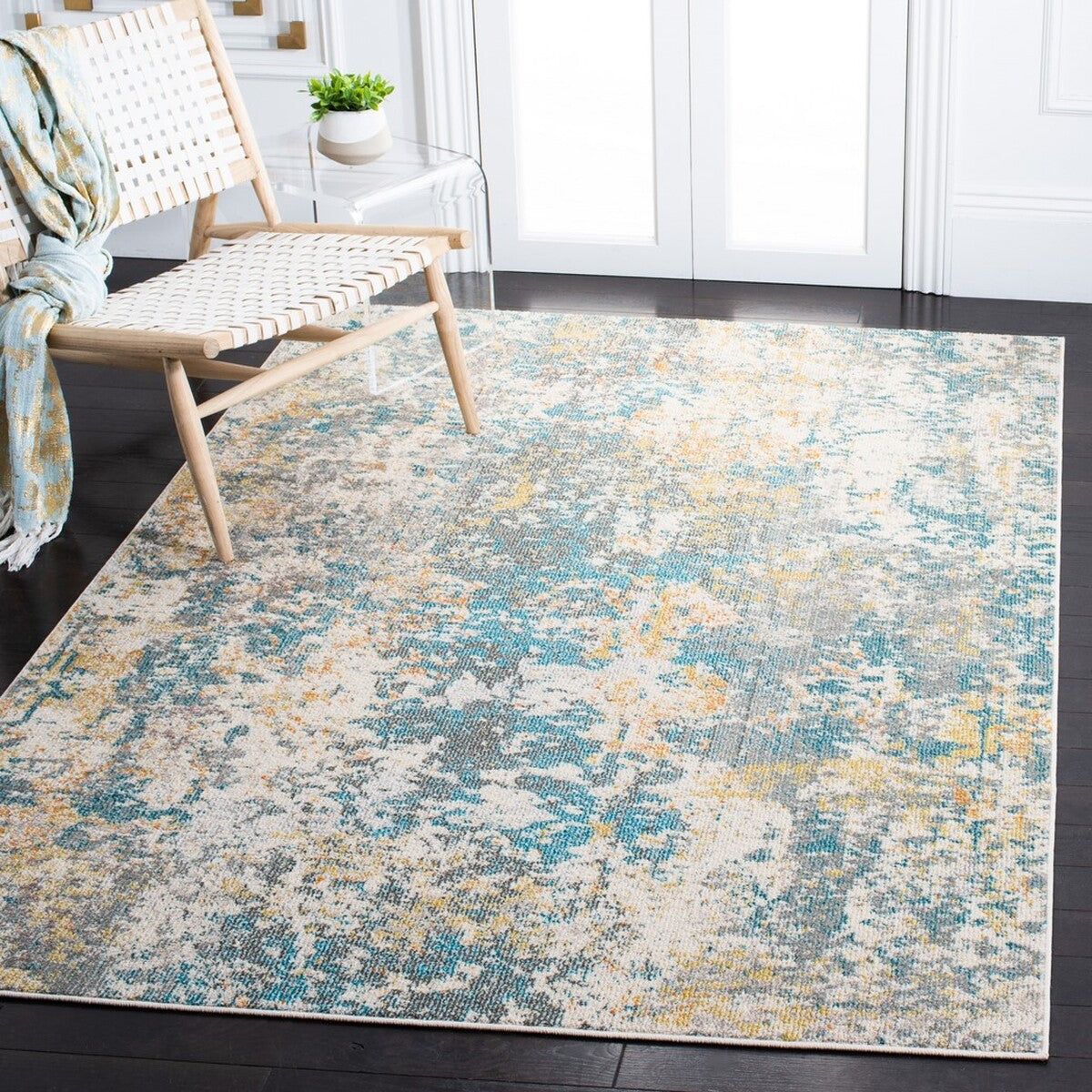 Stylish and Durable Madison Contemporary Flat - Woven Polypropylene Area Rug Imported from Turkey, Easy to Maintain