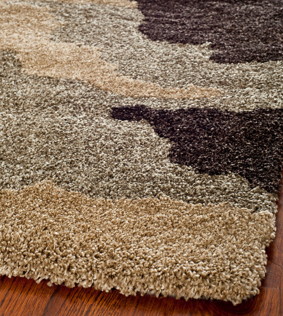 Safavieh Power Loomed Shag Rug with Natural Motifs in Earthy Tones for Stylish Home Decor
