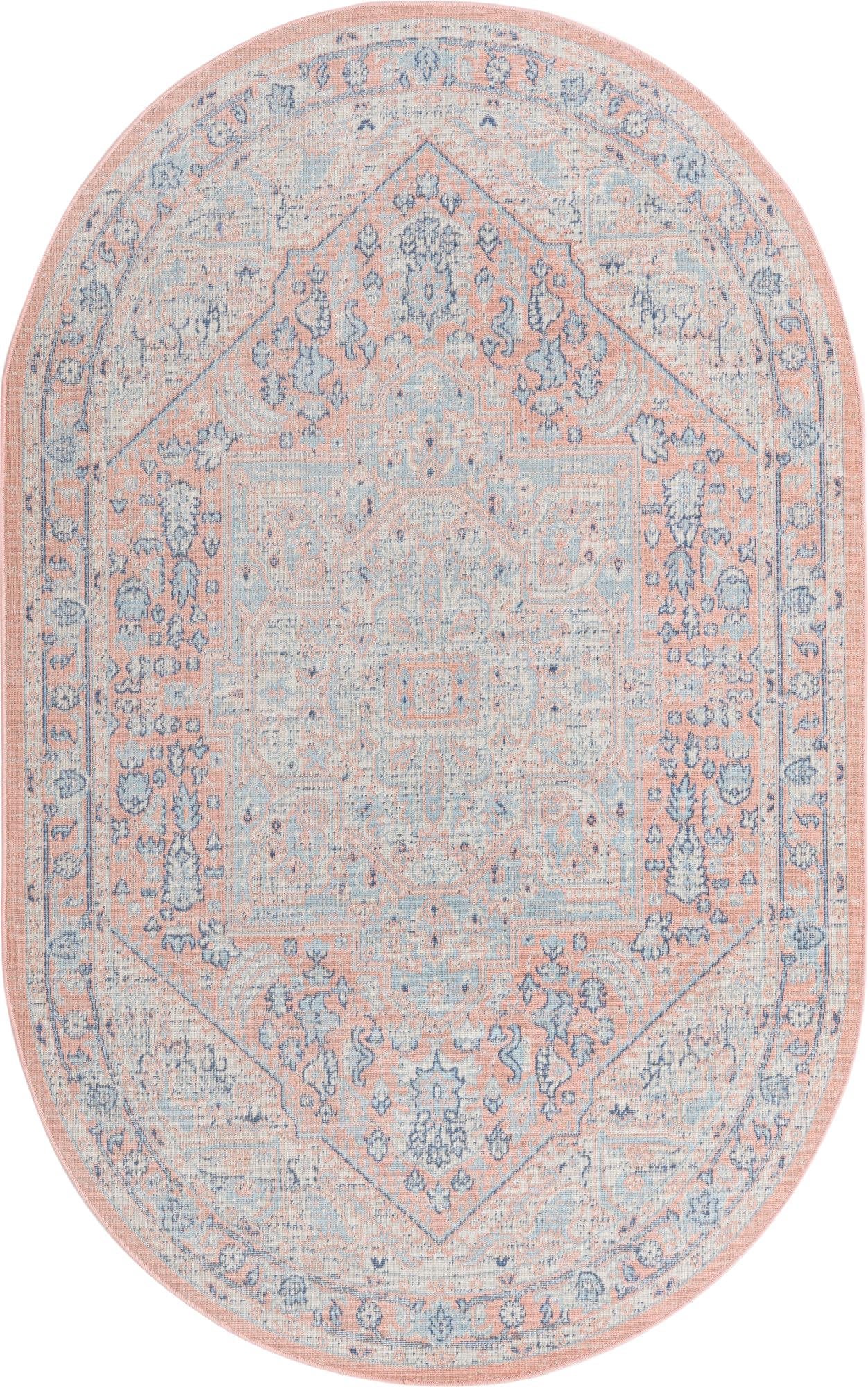 Exquisite Whitney Medallion Area Rug with Enchanting Floral Design, Durable and Easy - to - Maintain for Your Ideal Home Decor