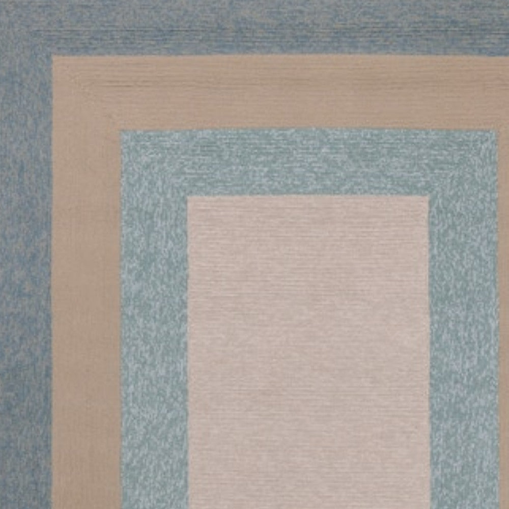 Exquisite Handmade Blue and Beige Outdoor and Indoor Area Rugs for Versatile Home Decor