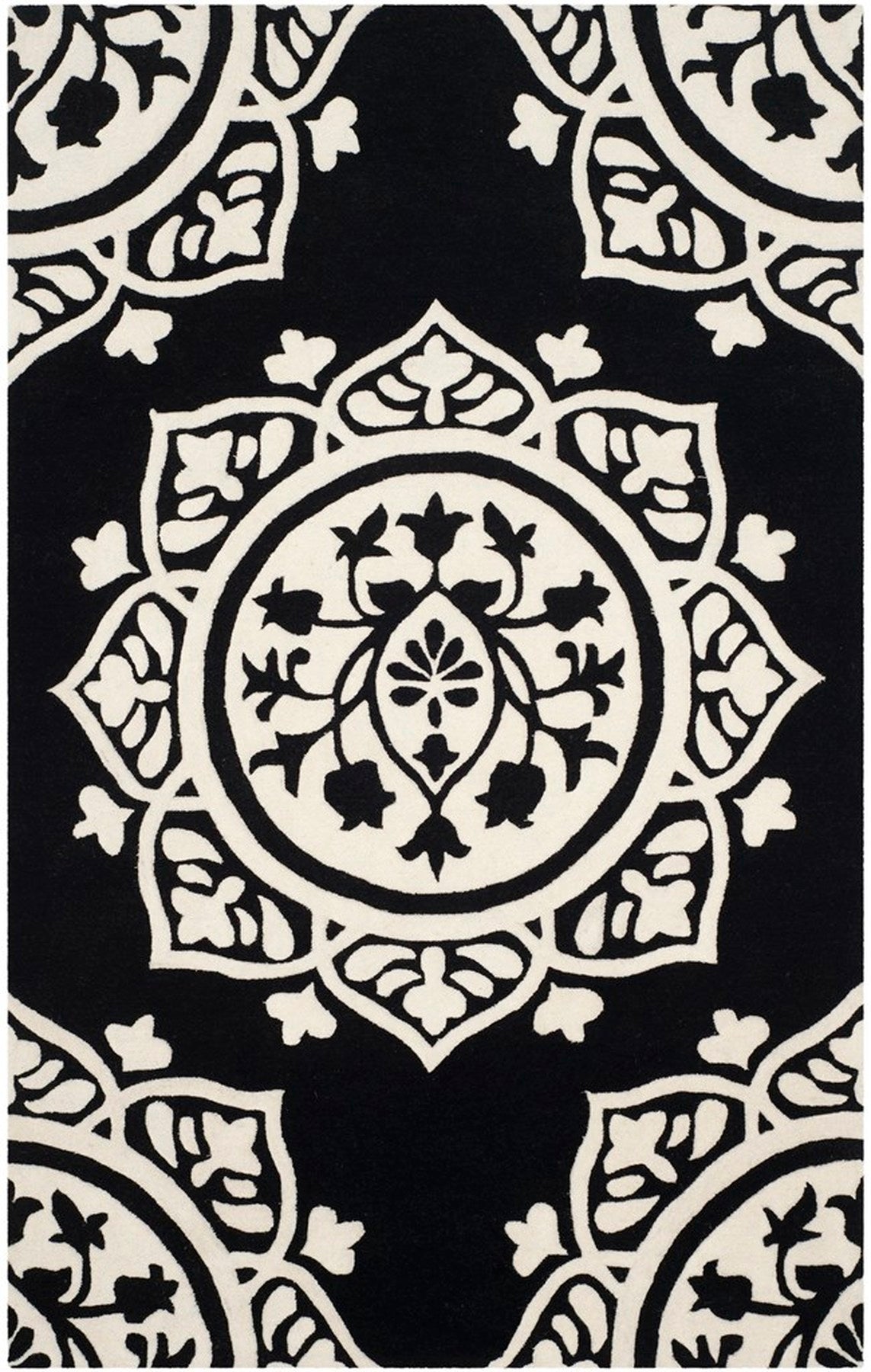 Bella Collection Hand-Tufted Pure Wool Rug: Blend of Traditional and Modern Design