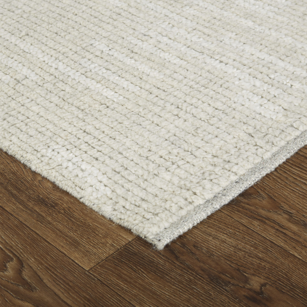 Artisan-Crafted Stain-Resistant Tan Wool Area Rug for Home Decor