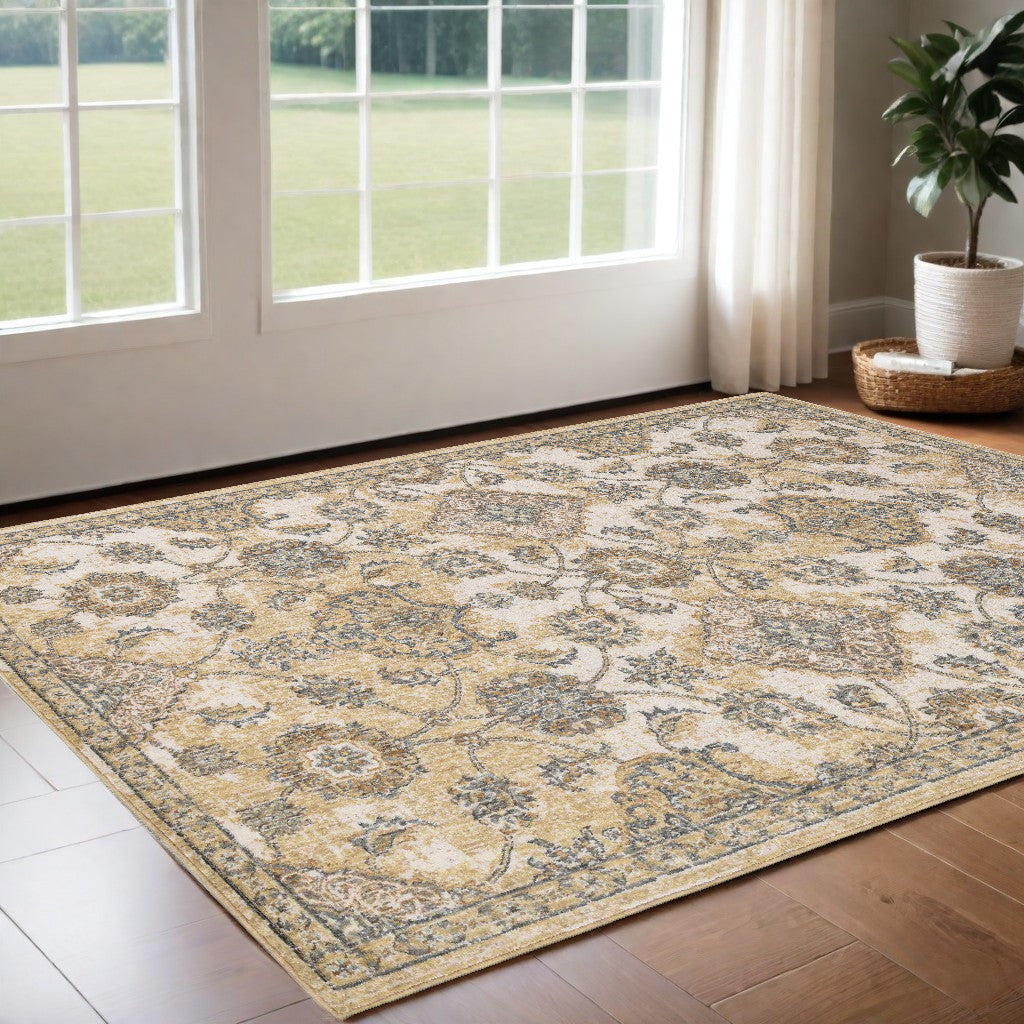 Ivory Wool Floral Vines Indoor Area Rug – A Graceful and Versatile Decor Piece for Cozy Living Spaces