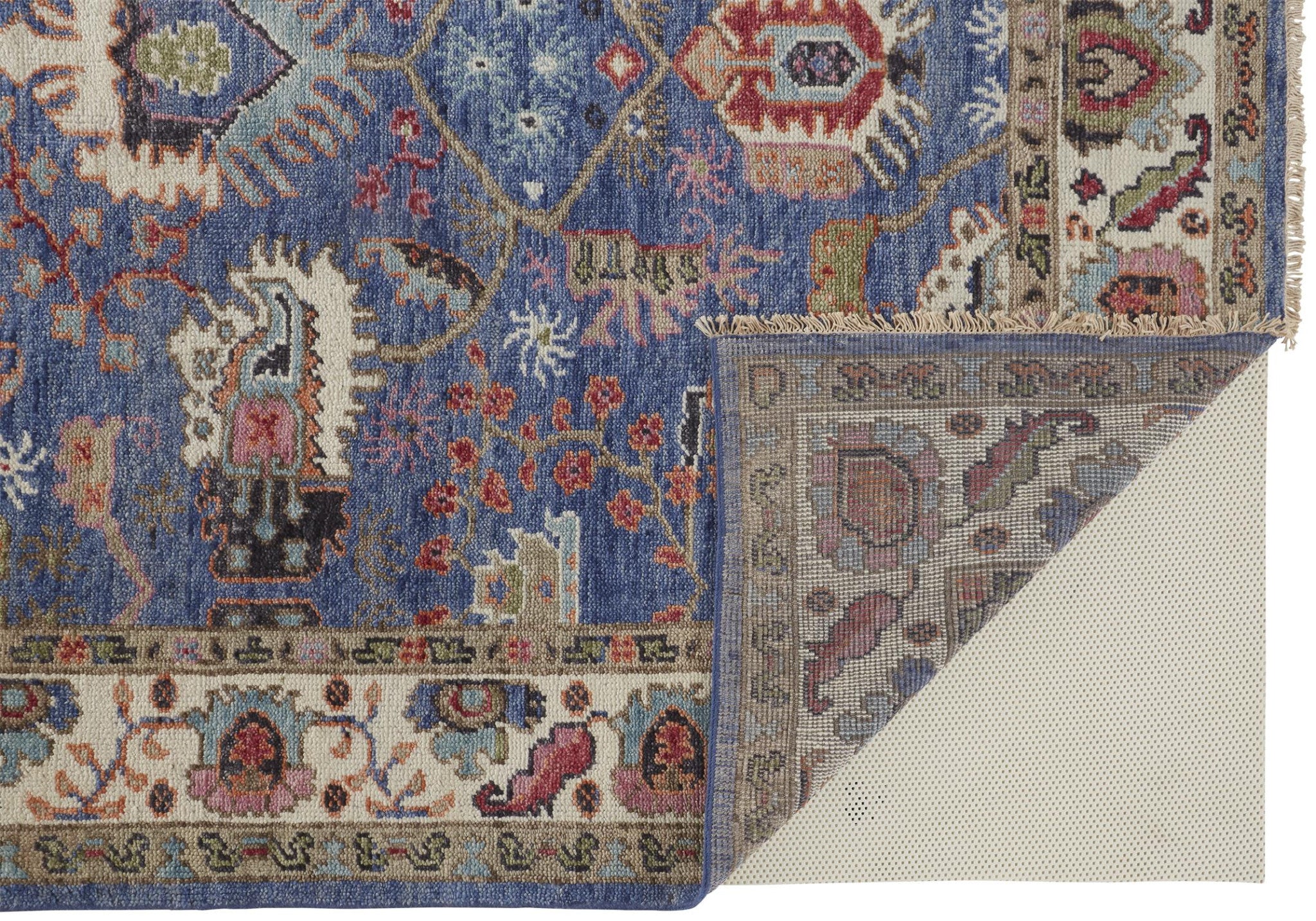 Exquisite Hand-Knotted Wool Floral Area Rug with Stain Resistance - Artisan-Crafted for Elegant Style